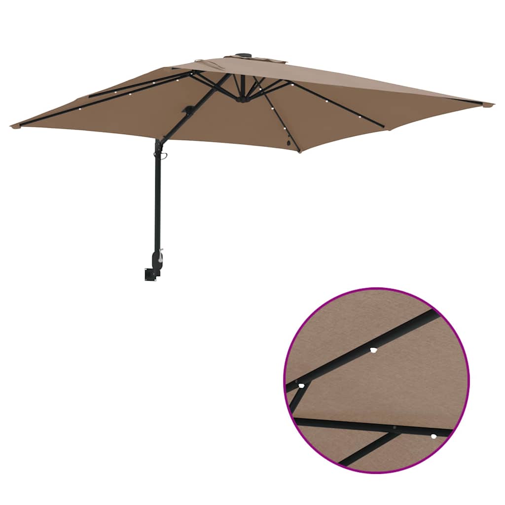 Garten-Sonnenschirm Sand 248,5 x 247,5 x 160 cm