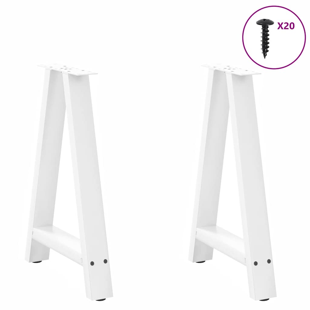 Couchtischbeine A-Form 2 Stk. 30x(30-31) cm Stahl