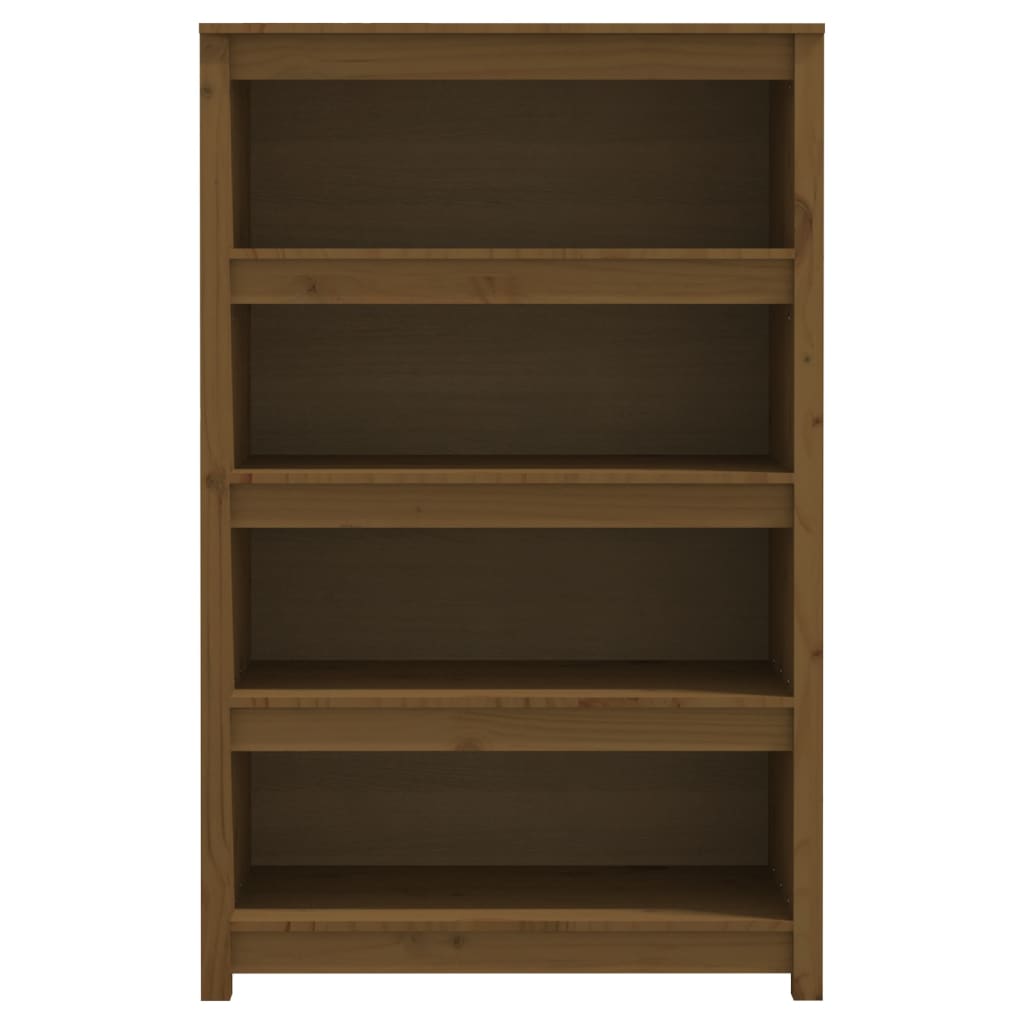 Bücherregal Grau 80x35x68 cm Massivholz Kiefer