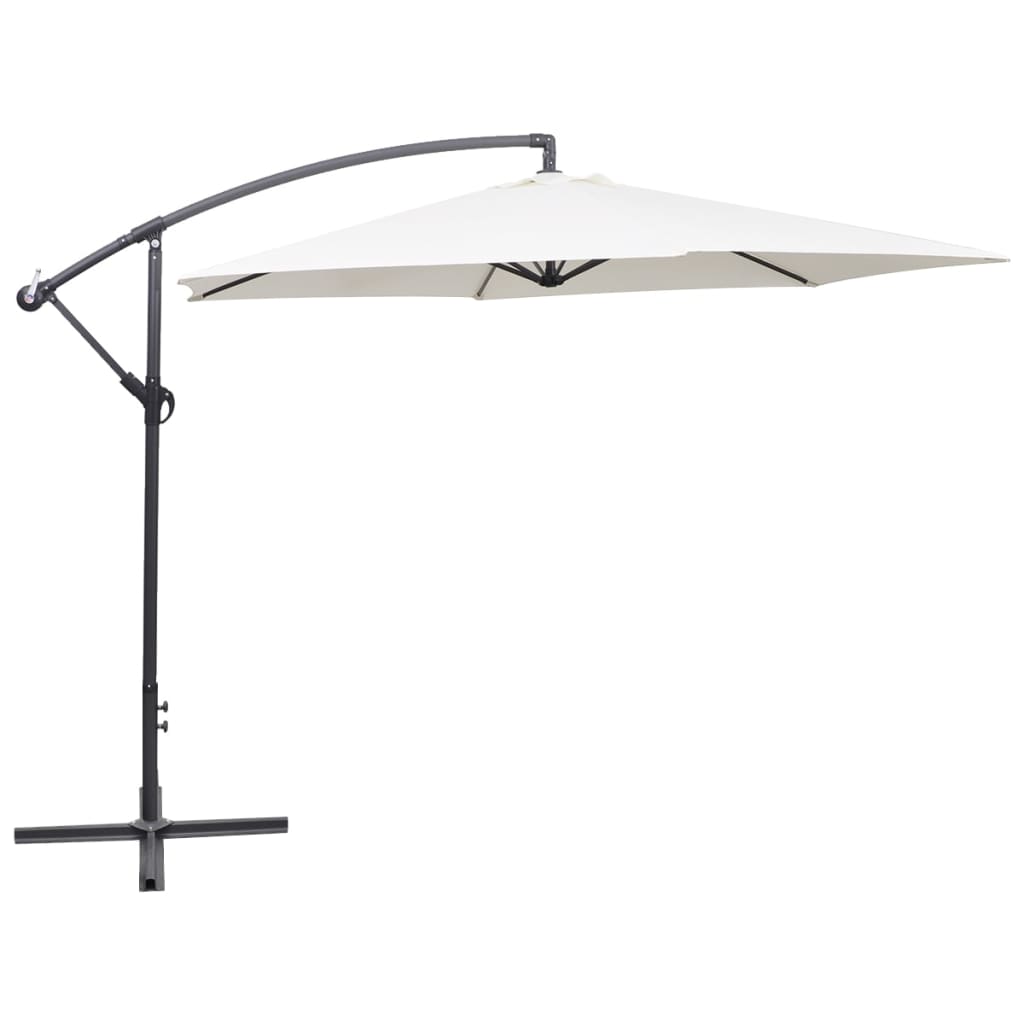Ampelschirm mit Aluminium-Mast 300 cm Anthrazit