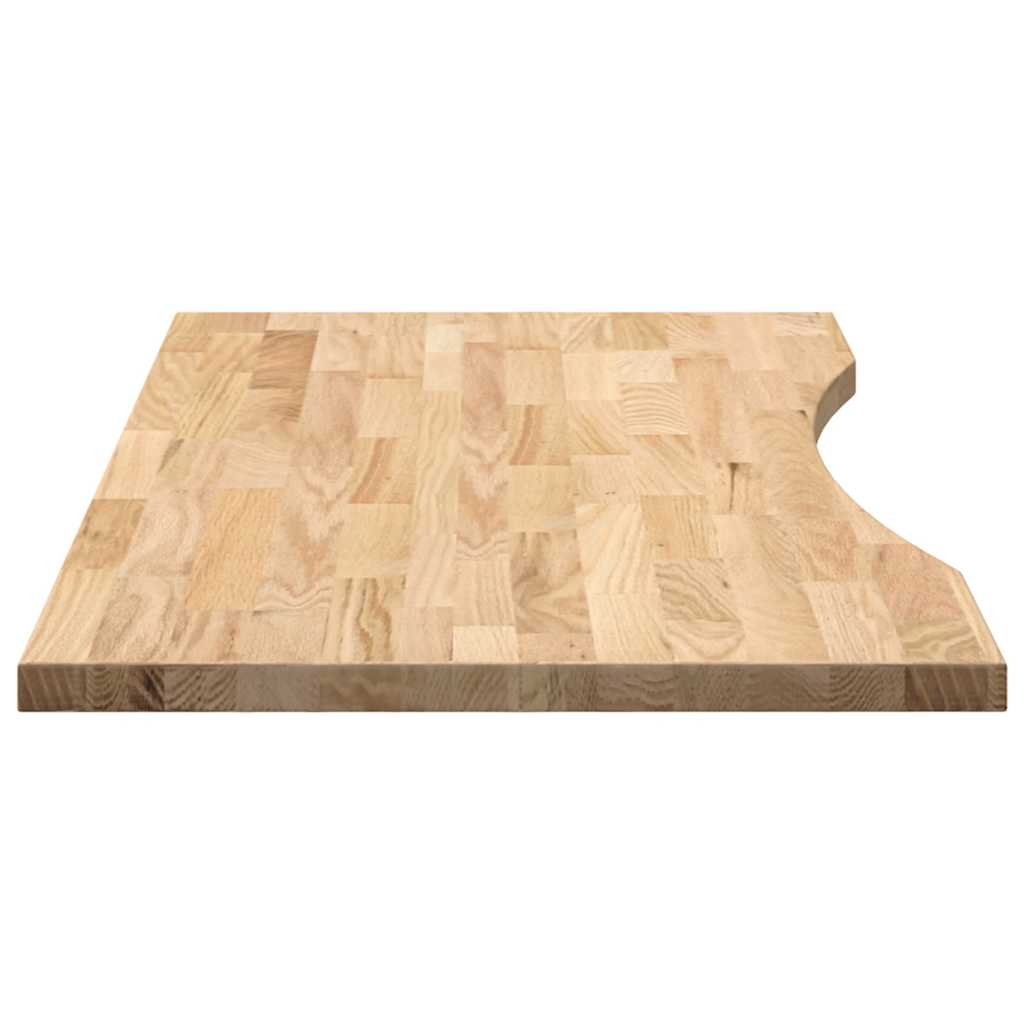 Schreibtischplatte Unbehandelt 80x50x2,5 cm Massivholz Eiche