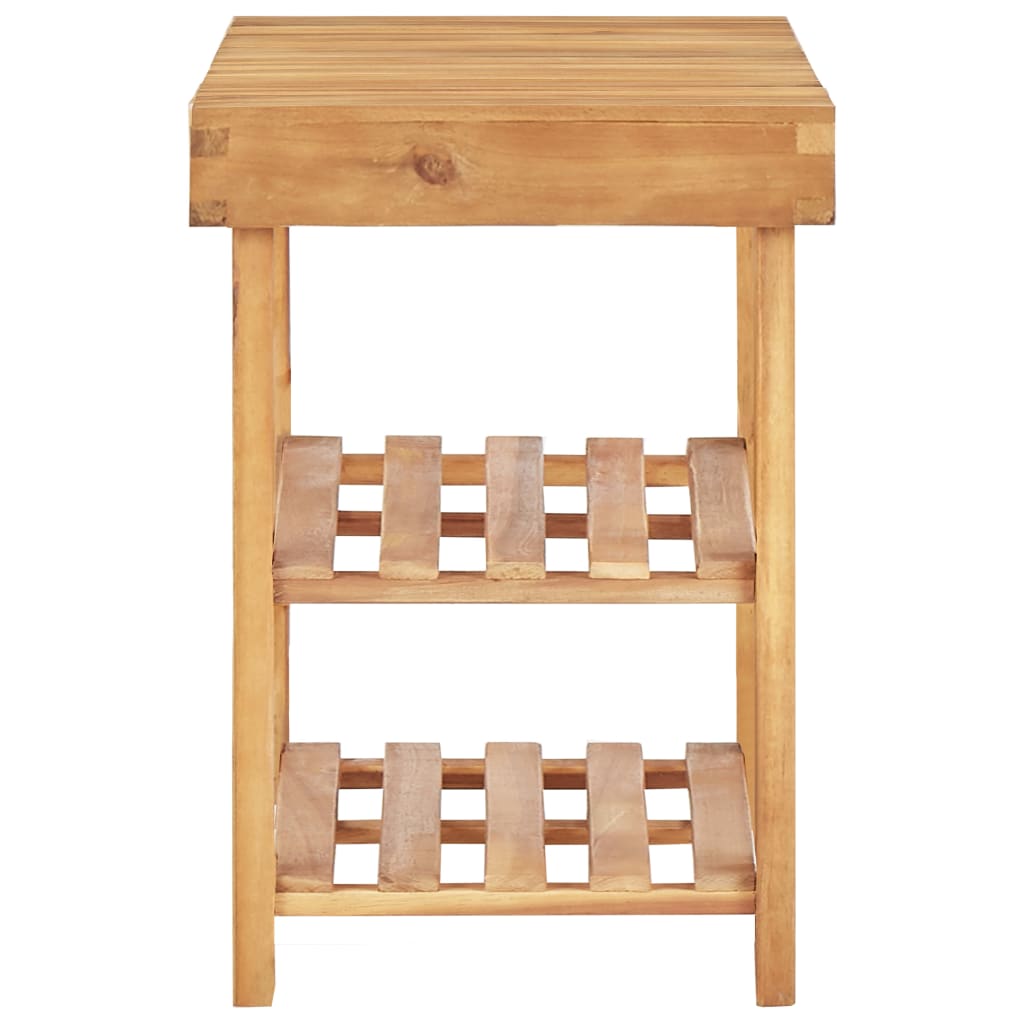 Schuhregal 50×32×45 cm Massivholz Akazie