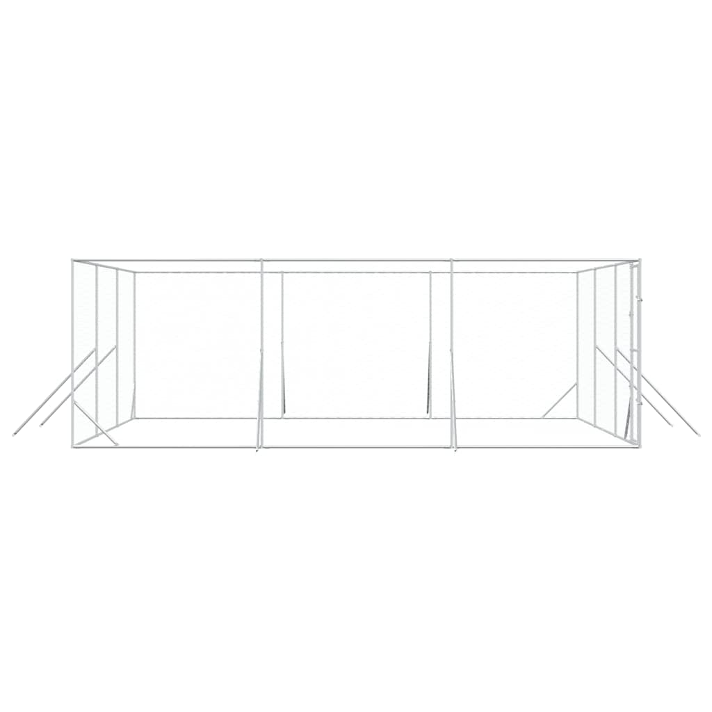 Outdoor-Hundezwinger Silbern 2x2x2 m Verzinkter Stahl