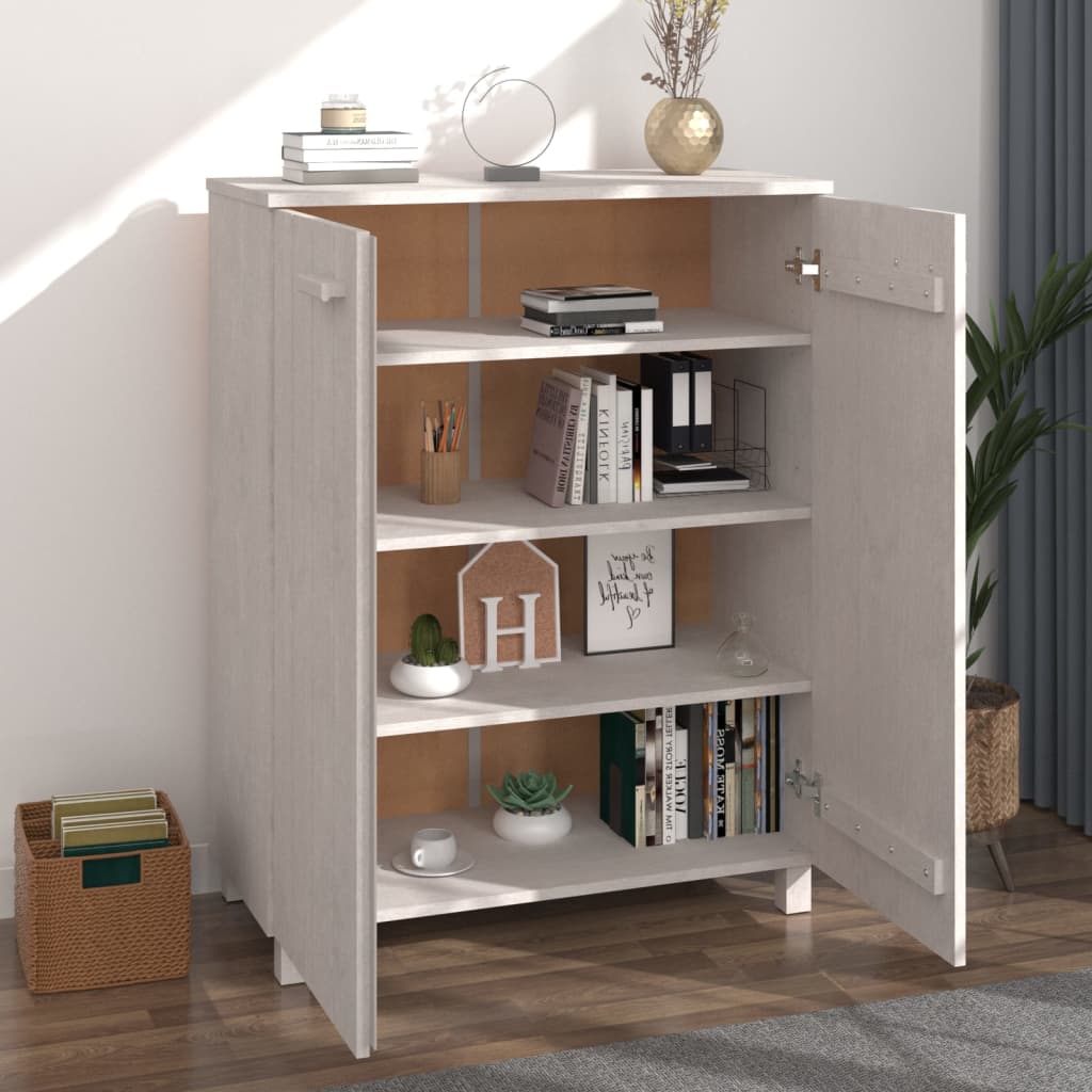 Schuhschrank HAMAR Honigbraun 85x40x108 cm Massivholz Kiefer