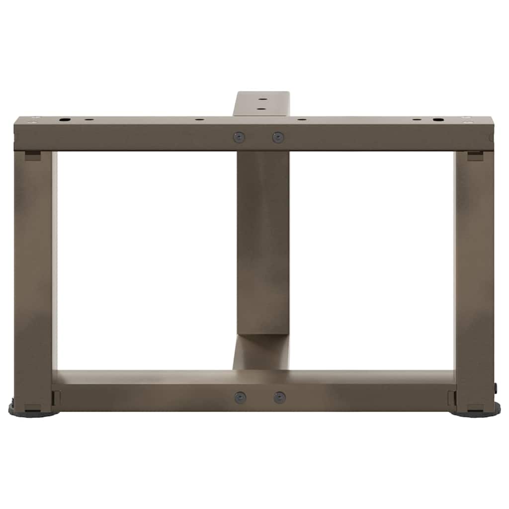 Couchtischbeine T-Form 2 Stk. Schwarz 30x25x(30-31) cm Stahl