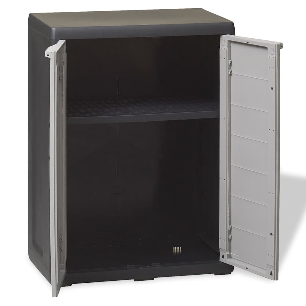 Gartenschrank mit 4 Böden Schwarz