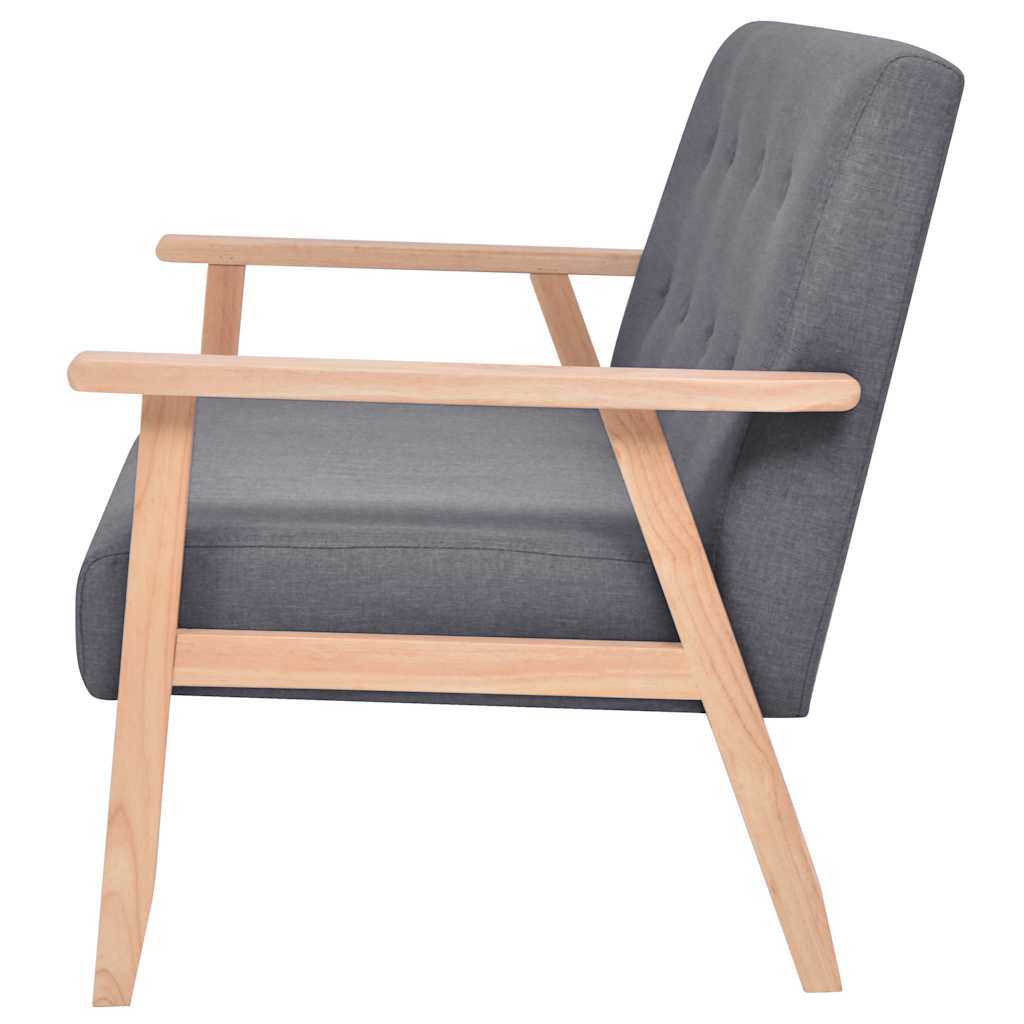 2-Sitzer-Sofa Stoff Hellgrau