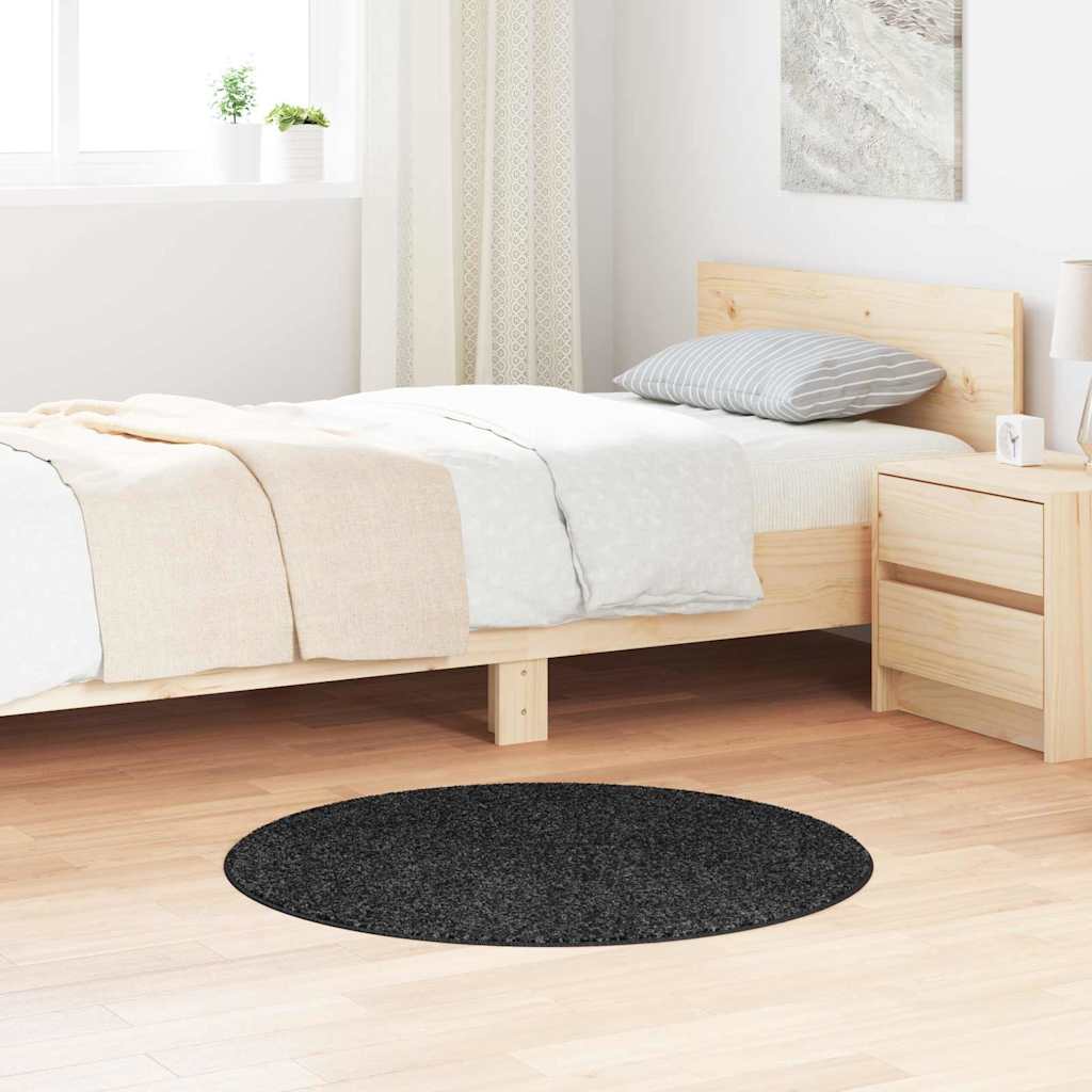 Anti-Rutsch Shaggy Teppich Dunkelgrau 200 x 200 cm PP