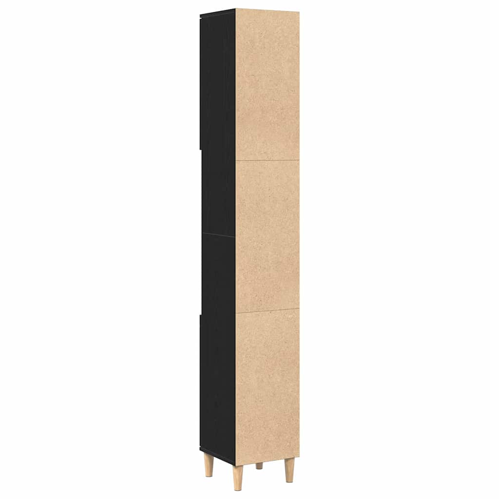 Badschrank Weiß 30x30x190 cm Holzwerkstoff