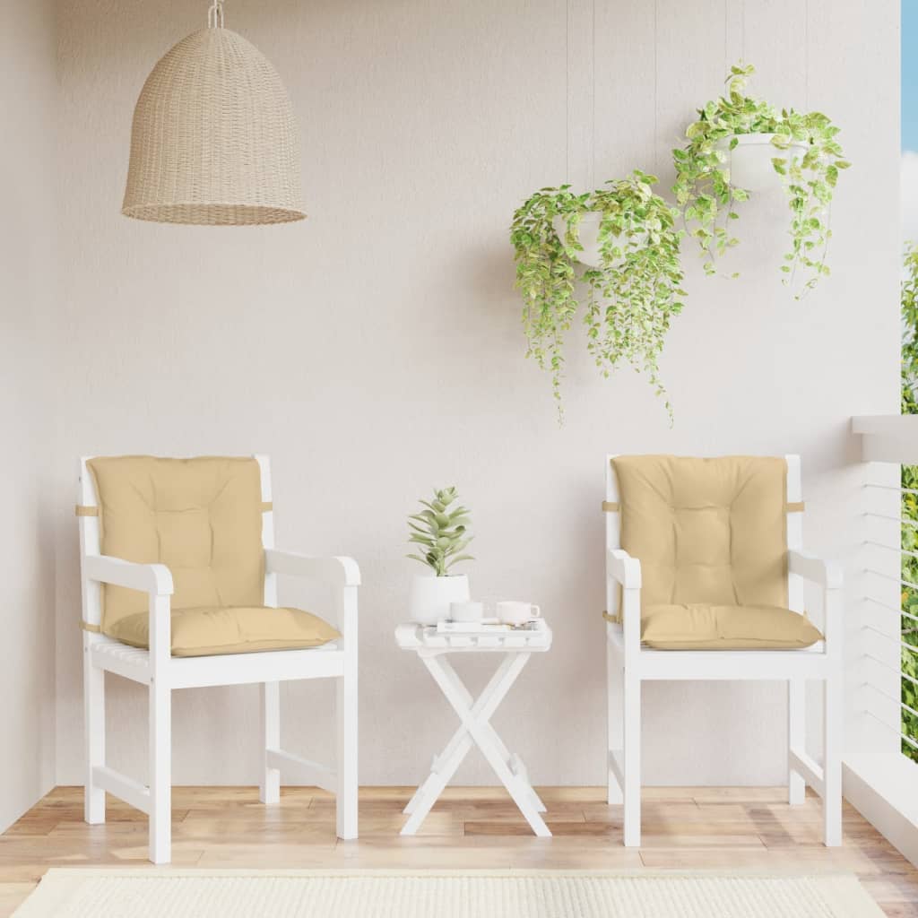 Niedriglehner-Auflagen 2 Stk Melange Anthrazit 100x50x7cm Stoff