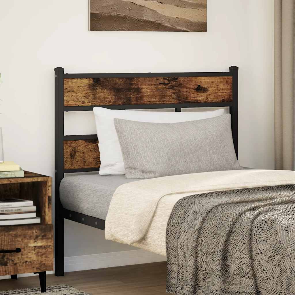 Ersatz-Kopfteil Räuchereiche 100 cm Eisen und Holzwerkstoff