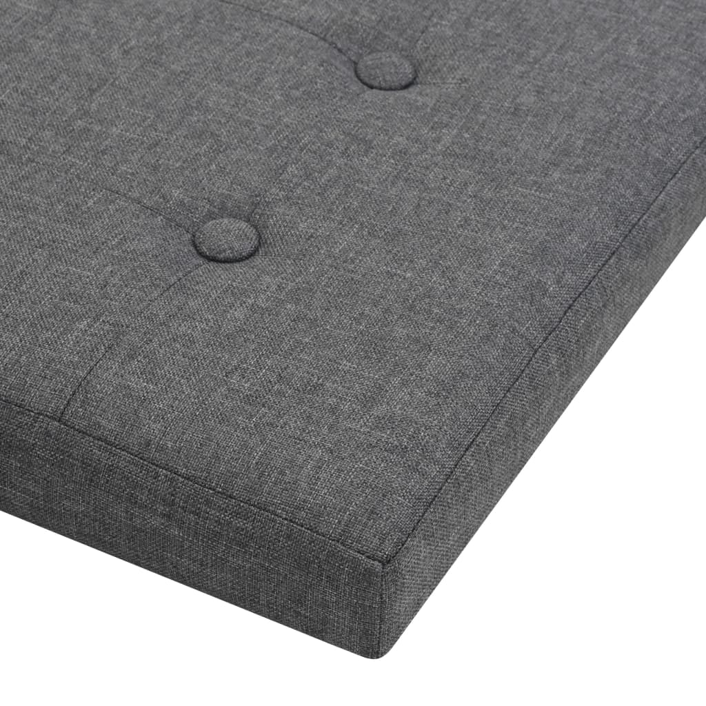 Hocker mit Stauraum Cremeweiß Leinenoptik