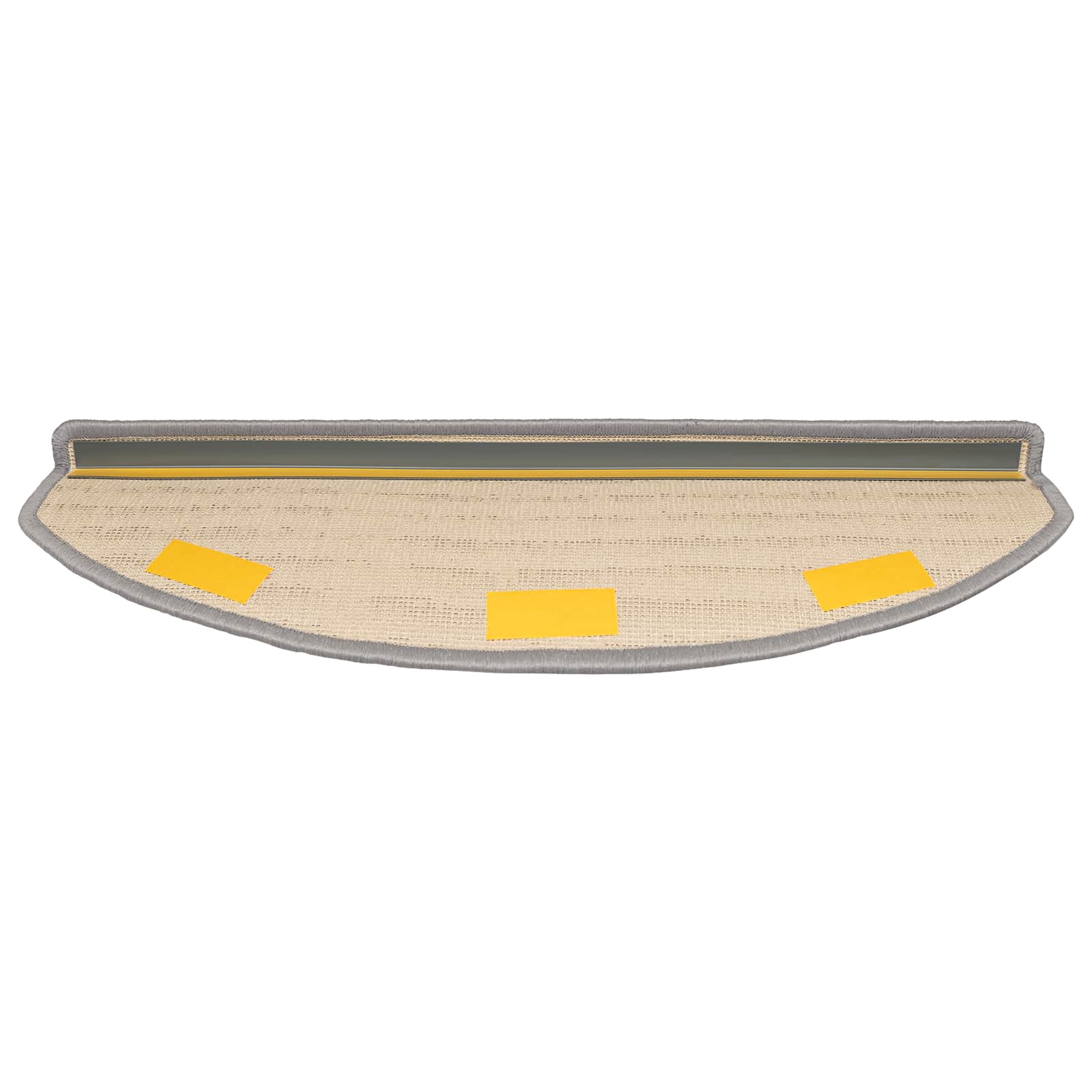Stufenmatten 15 Stk. 56x17x3 cm Grau Halbrund