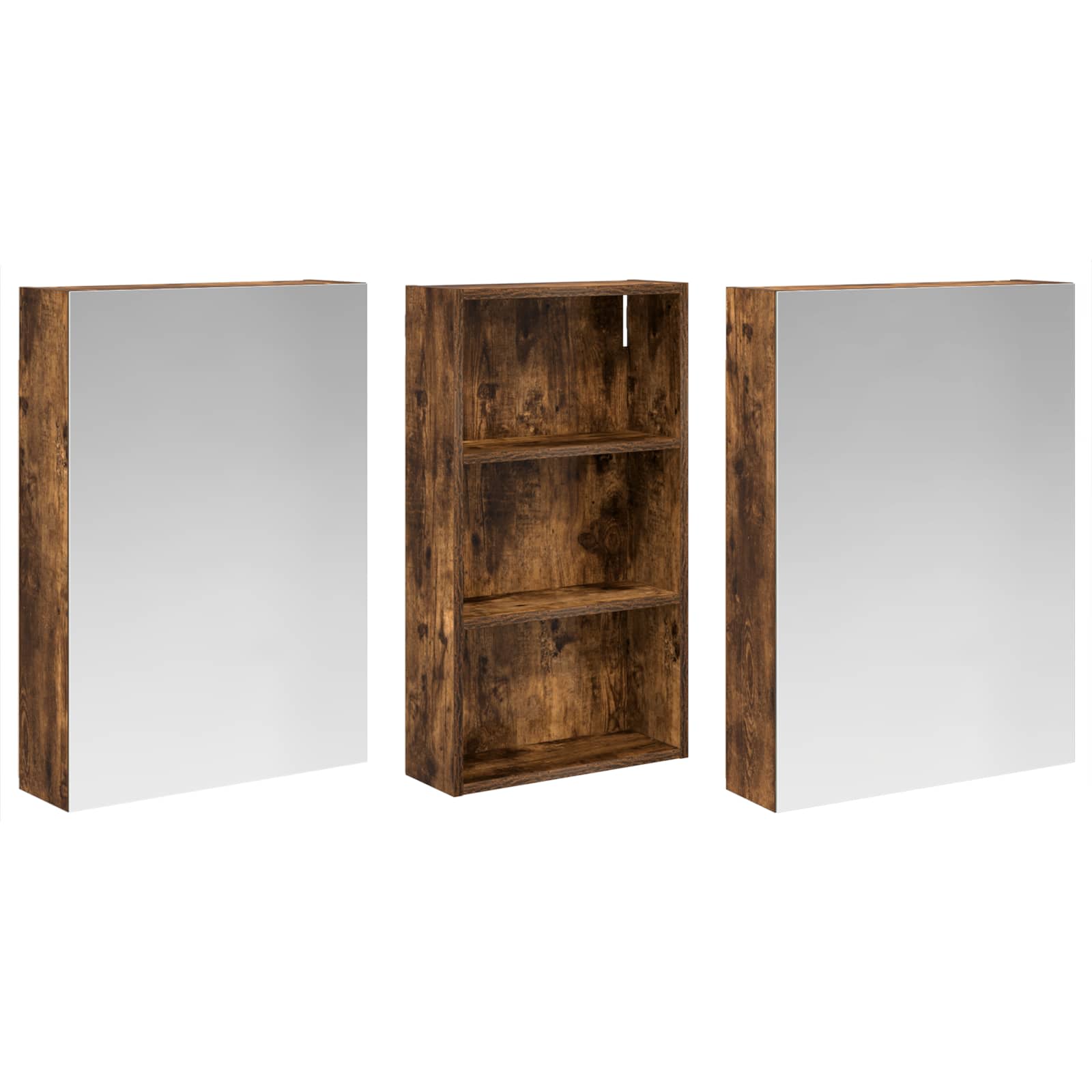 Badezimmerschrank-Set 3 pcs 80 x 10,5 x 50 cm Holzwerkstoff