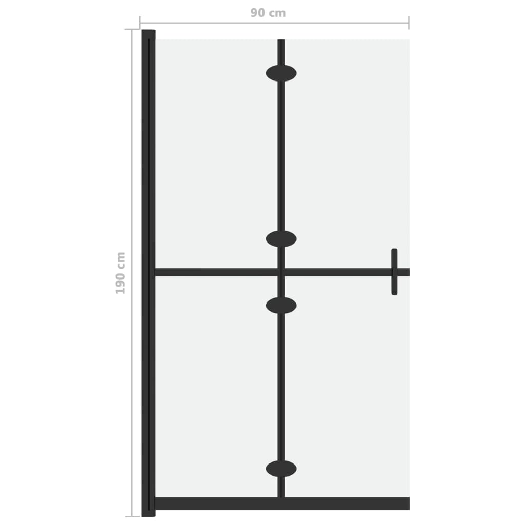 Faltbare begehbare Duschwand Transparentes ESG Glas 70x190 cm
