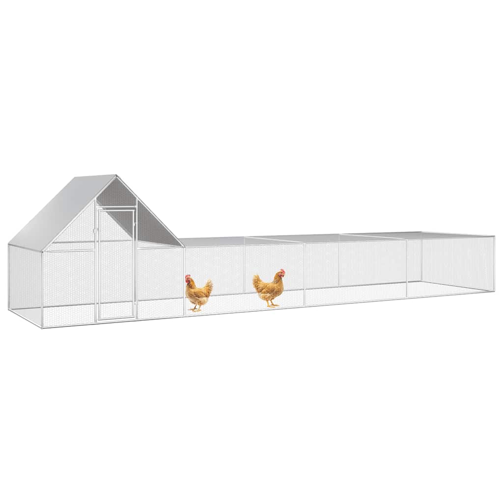 Hühnerstall 2x1x1,5 m Verzinkter Stahl