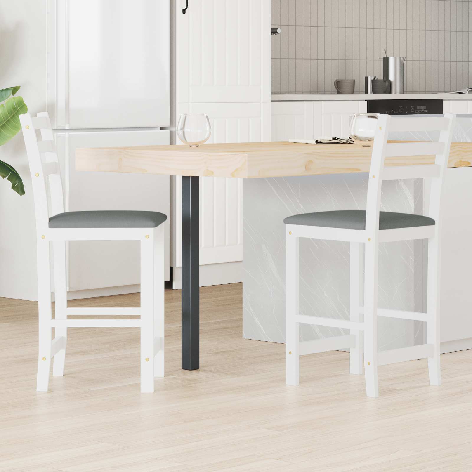 Esszimmerstühle 2 pcs Hellbraun 40 x 47,5 x 99,5 cm