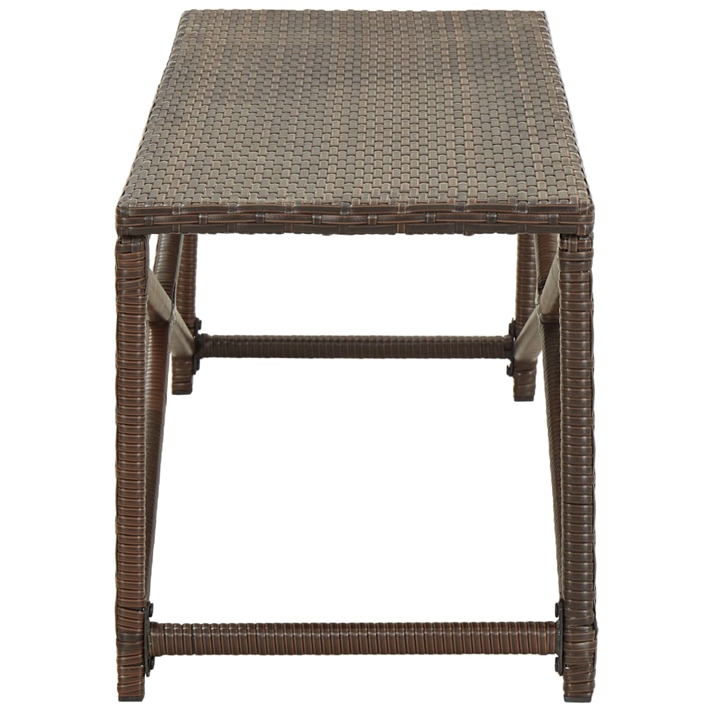 Gartenbank 120 cm Poly Rattan Schwarz