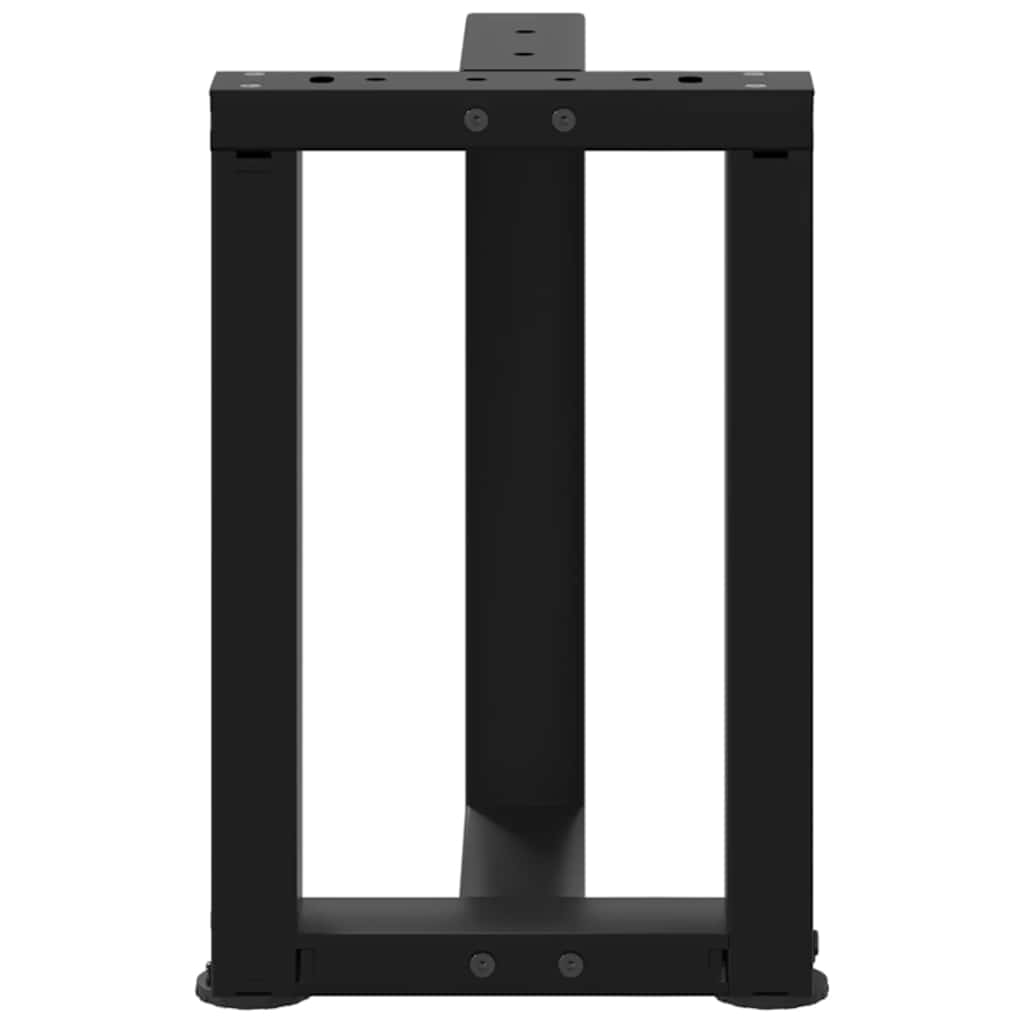 Couchtischbeine T-Form 2 Stk. Schwarz 30x25x(30-31) cm Stahl