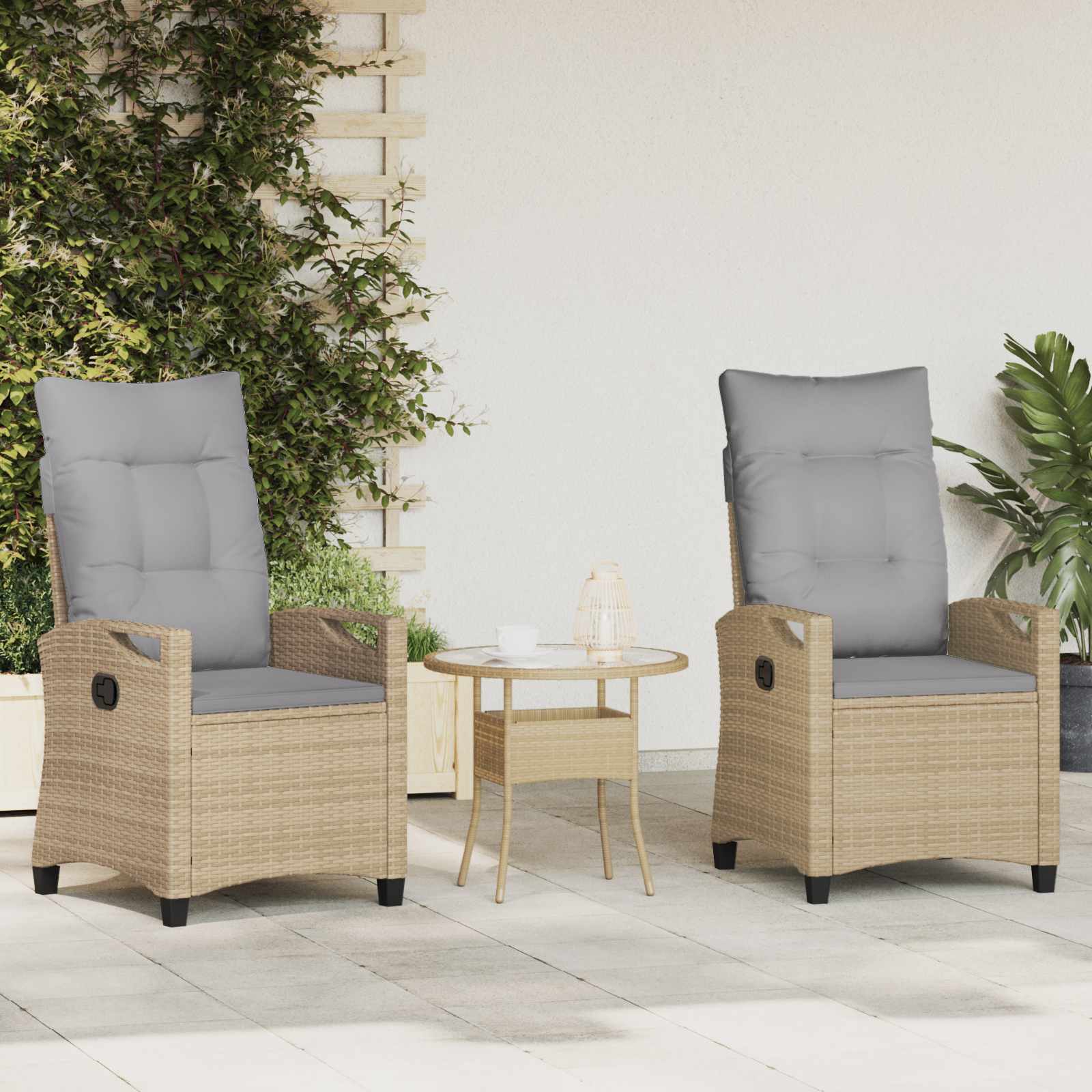 Gartenstuhl 2 pcs Schwarz 56 x 64 x 94 cm Stahl und Polyester