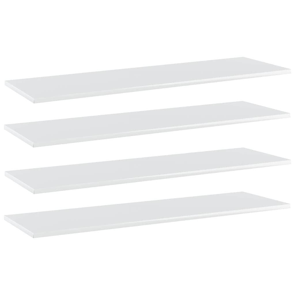 Bücherregal-Bretter 4 Stk. Weiß 40x10x1,5 cm Holzwerkstoff