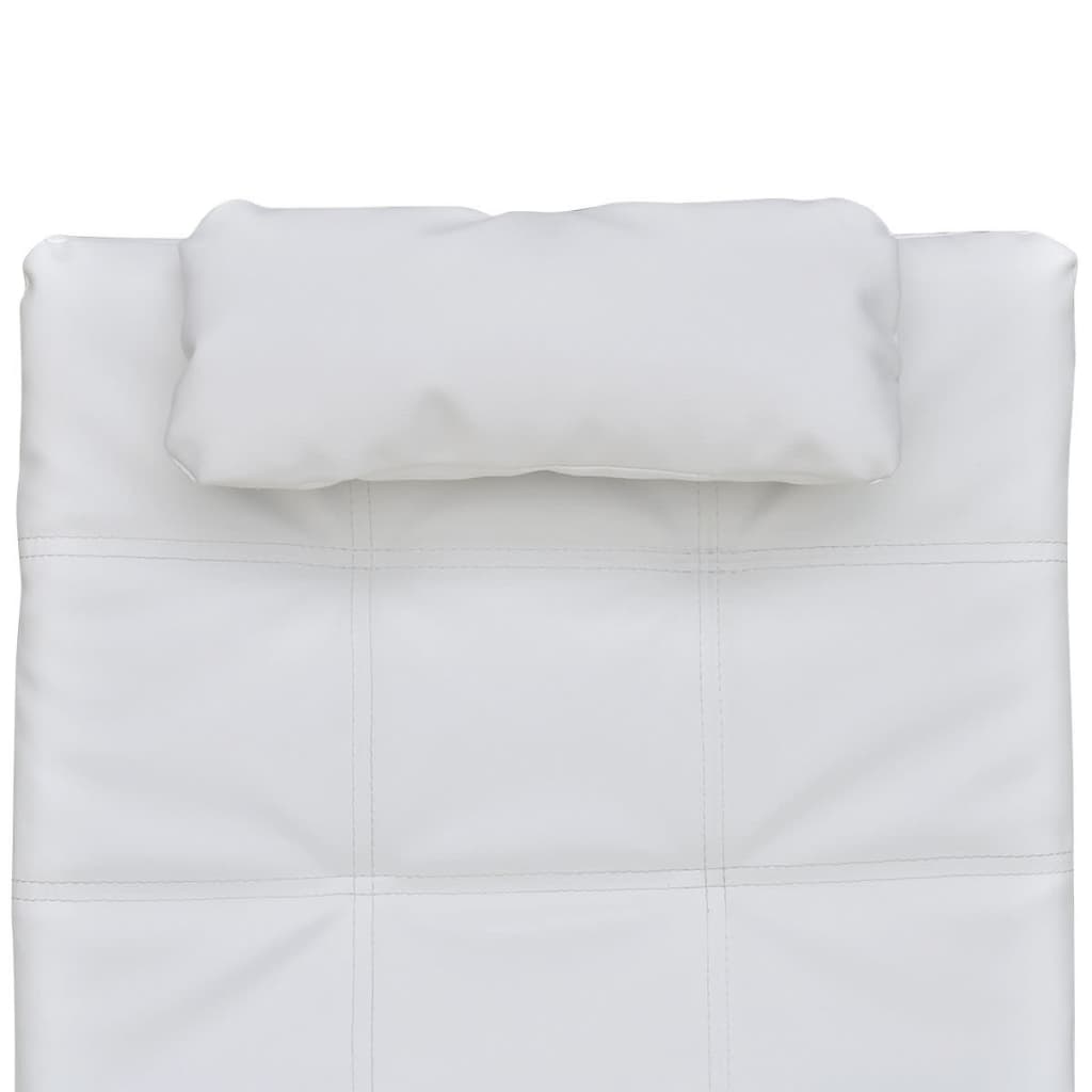 Chaiselongue mit Kissen Schwarz Kunstleder