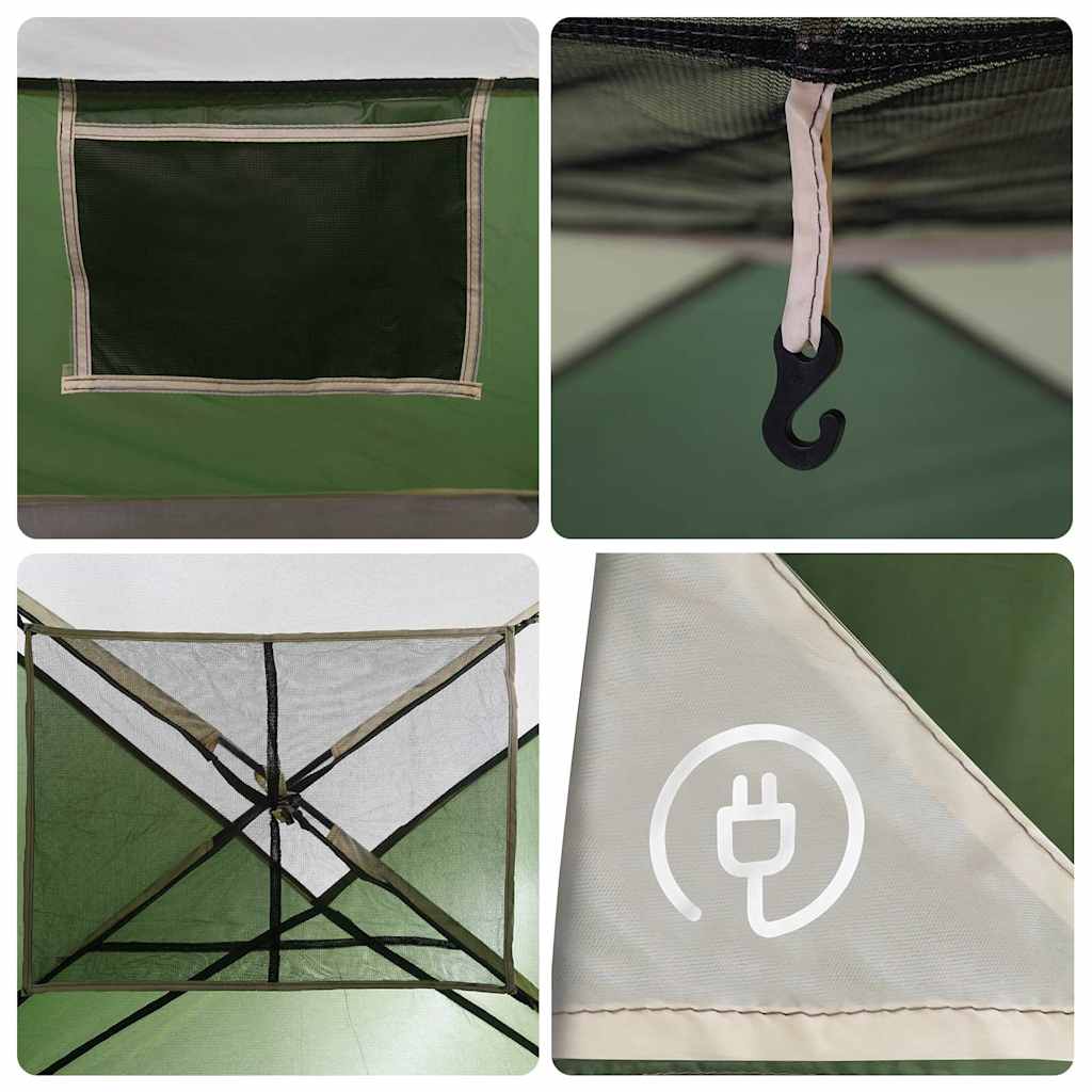 Campingzelt 4 Personen Grün Wasserdicht