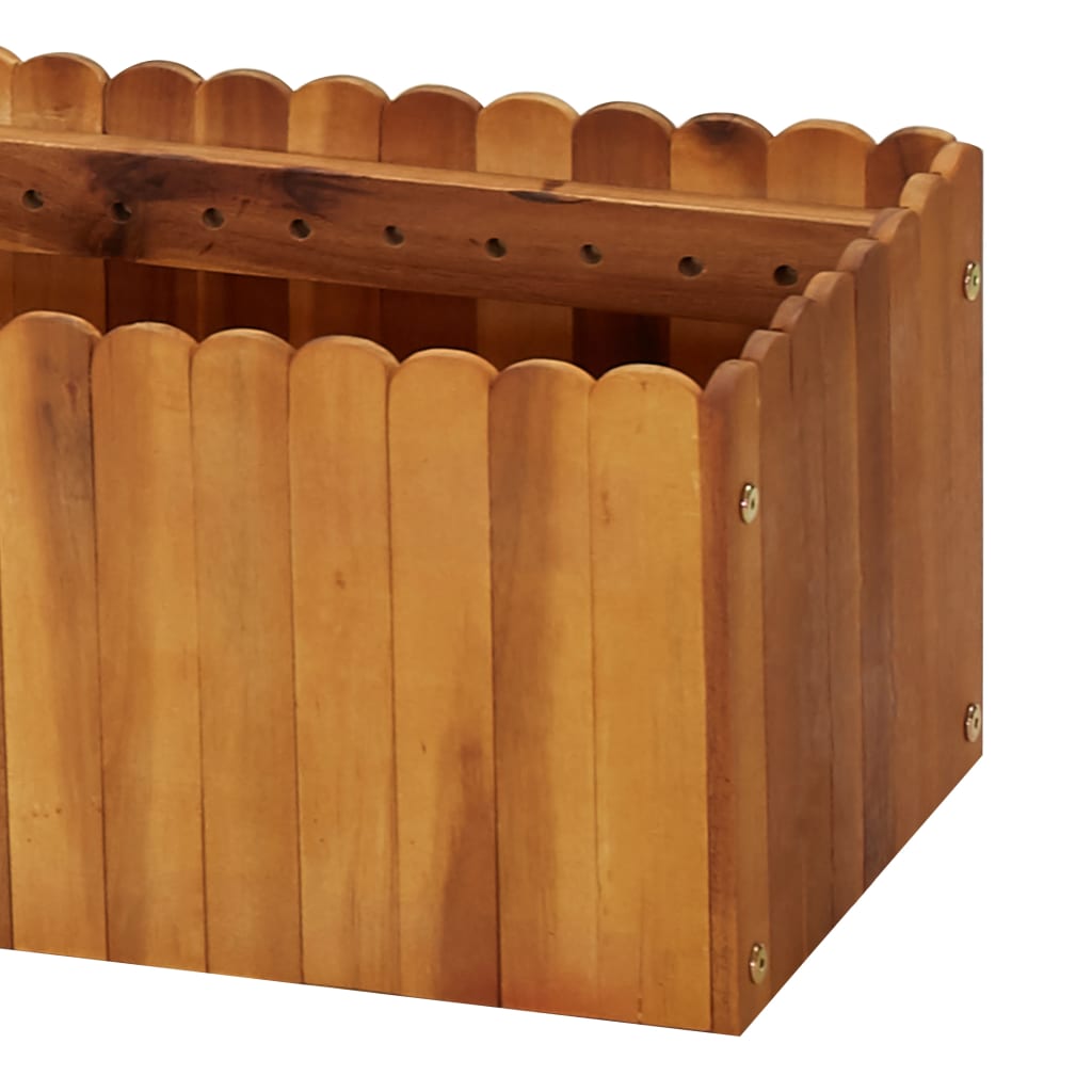 Garten-Hochbeet 50 x 30 x 25 cm Massivholz Akazie