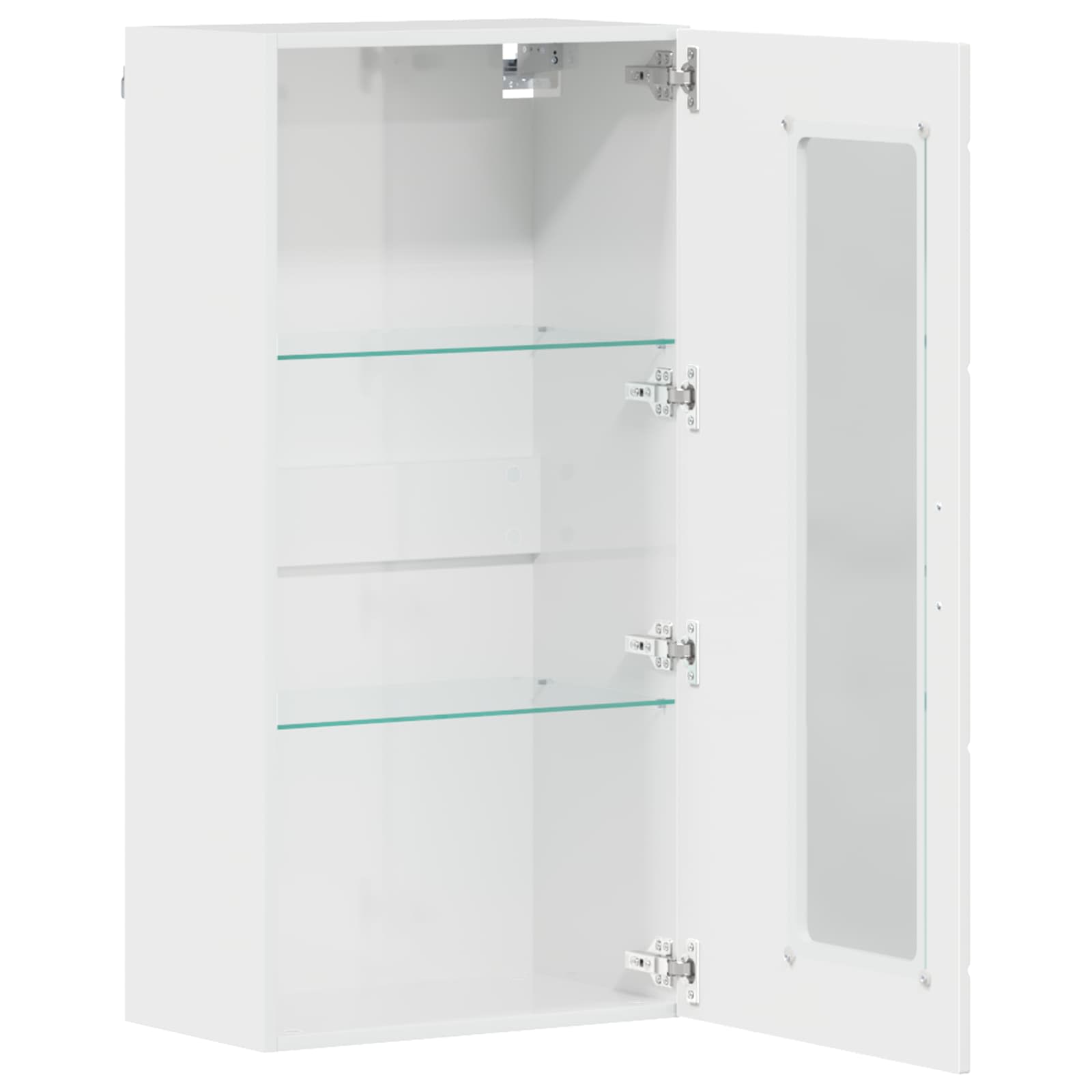 Highboard mit Regal FLORIN Weiß 60 x 35 x 182 cm Holzwerkstoff