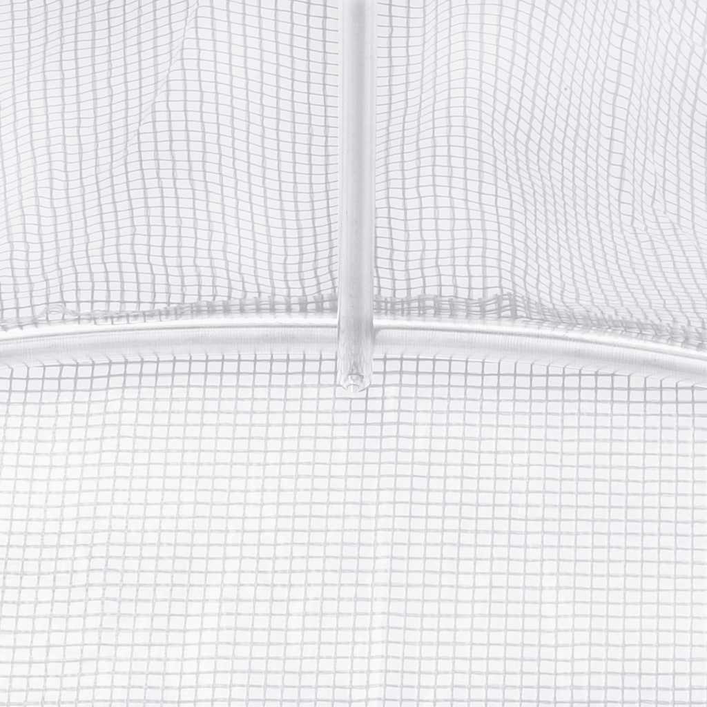 Gewächshaus mit Stahlrahmen Grün 48 m² 16x3x2 m