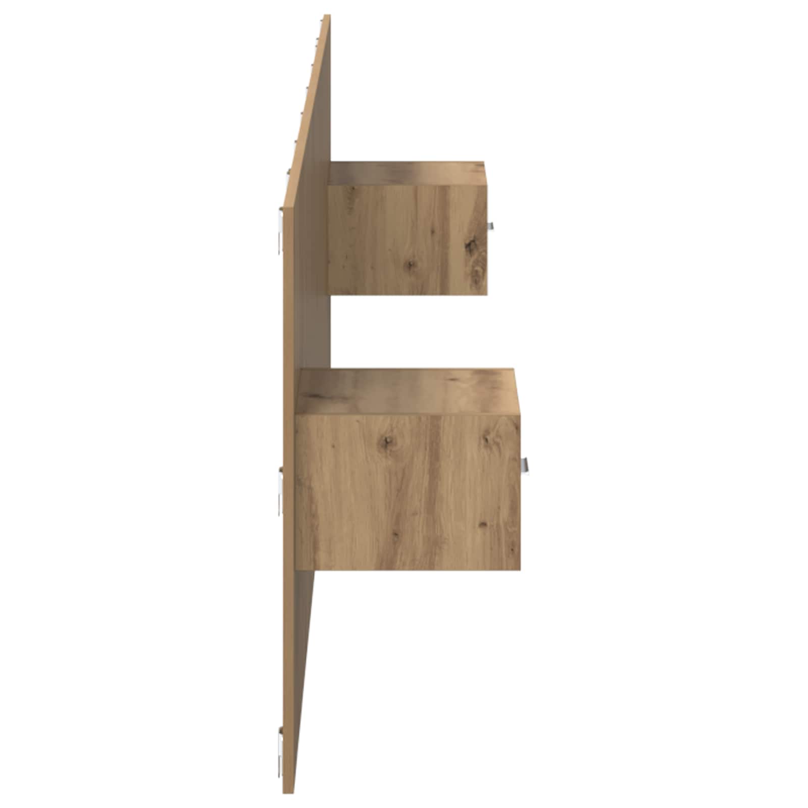 Kopfteil mit Nachttischen Weiß Holzwerkstoff