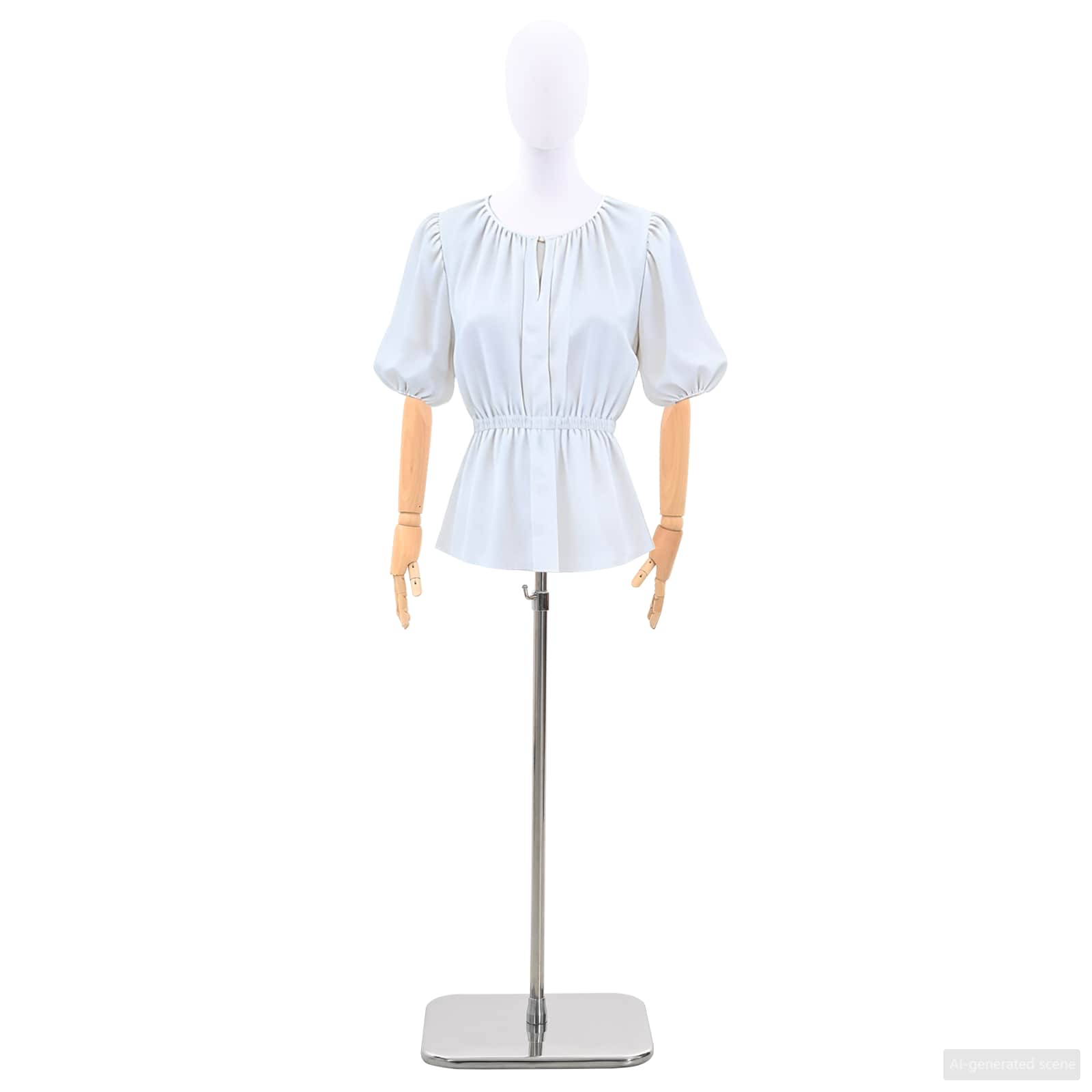 Verstellbare Mannequin 165-213 cm mit Fuß Weiblich PP Weiß