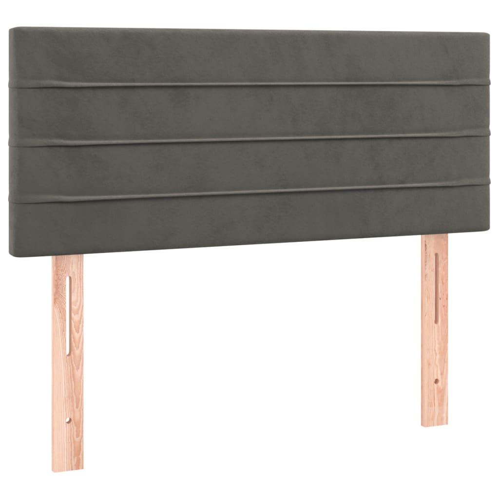 Kopfteil Hellgrau 80x5x118/128 cm Samt