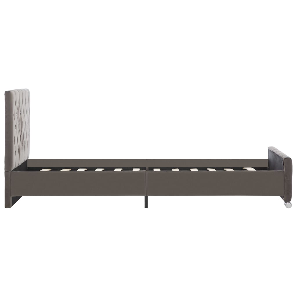Bettgestell Grau Samt 120x200 cm