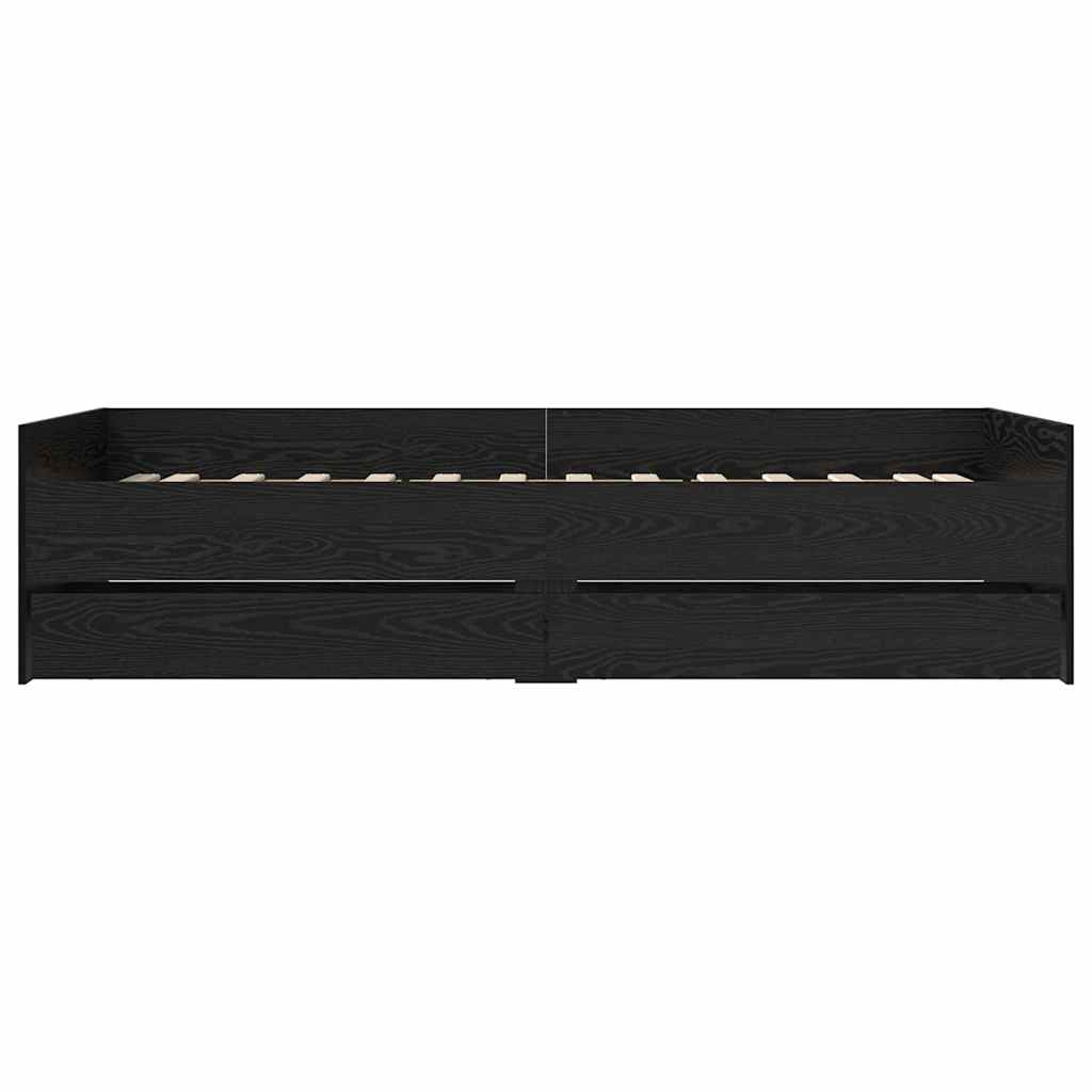 Bett mit Schubladen Braun Eiche-Optik 75x190 cm