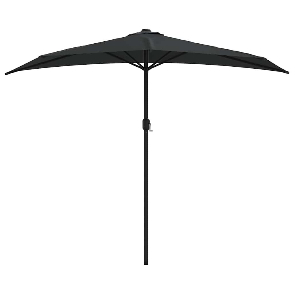 Balkon-Sonnenschirm Alu-Mast Bordeauxrot 270x144x222cm Halbrund