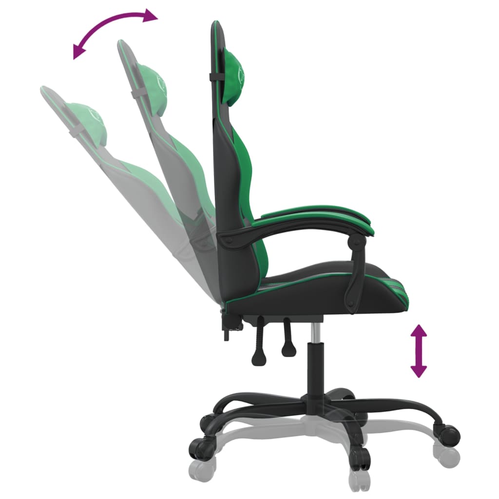 Gaming-Stuhl Drehbar Schwarz und Rot Kunstleder
