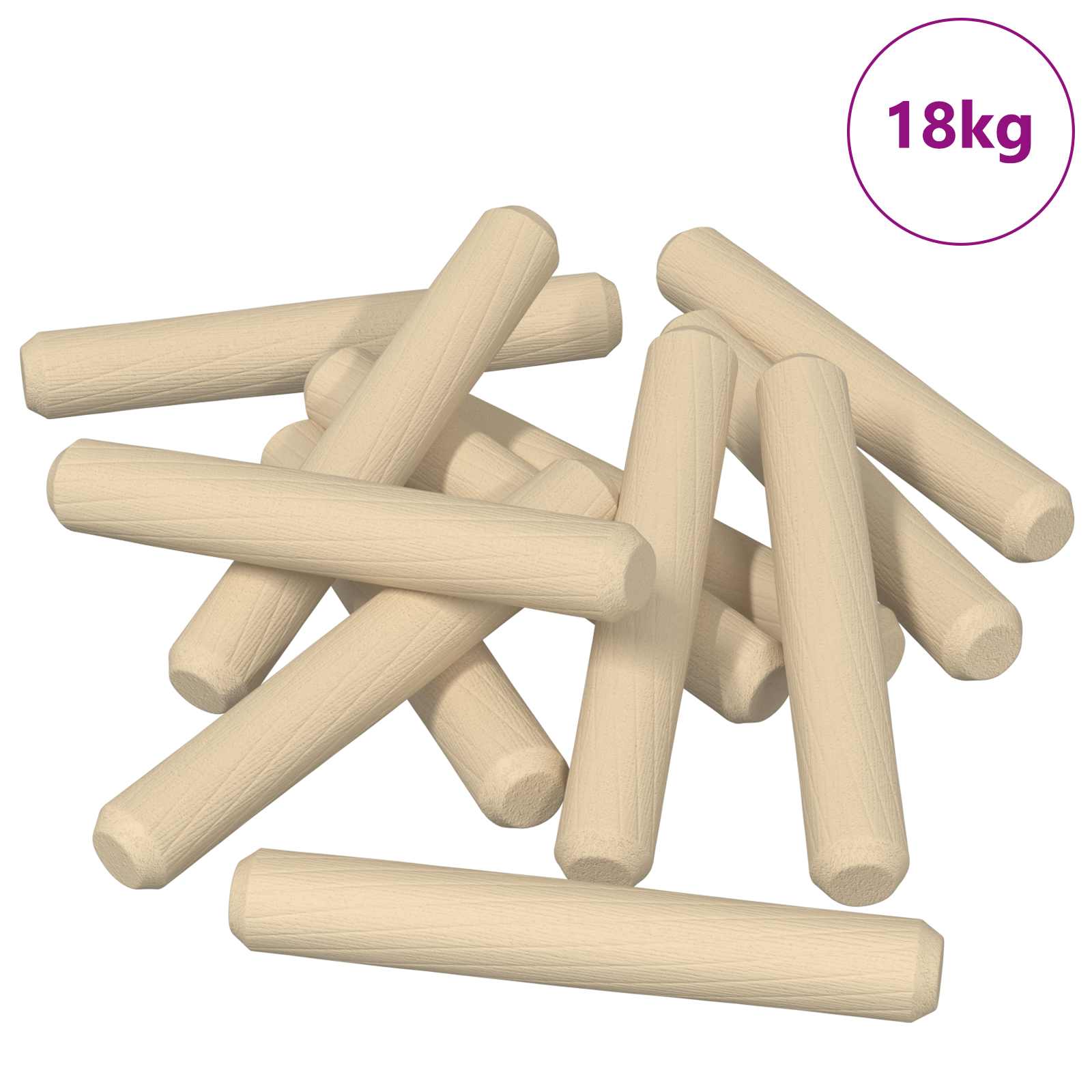 Holzdübel 2 pcs Natur Ø 6 x 40 mm Massivholz