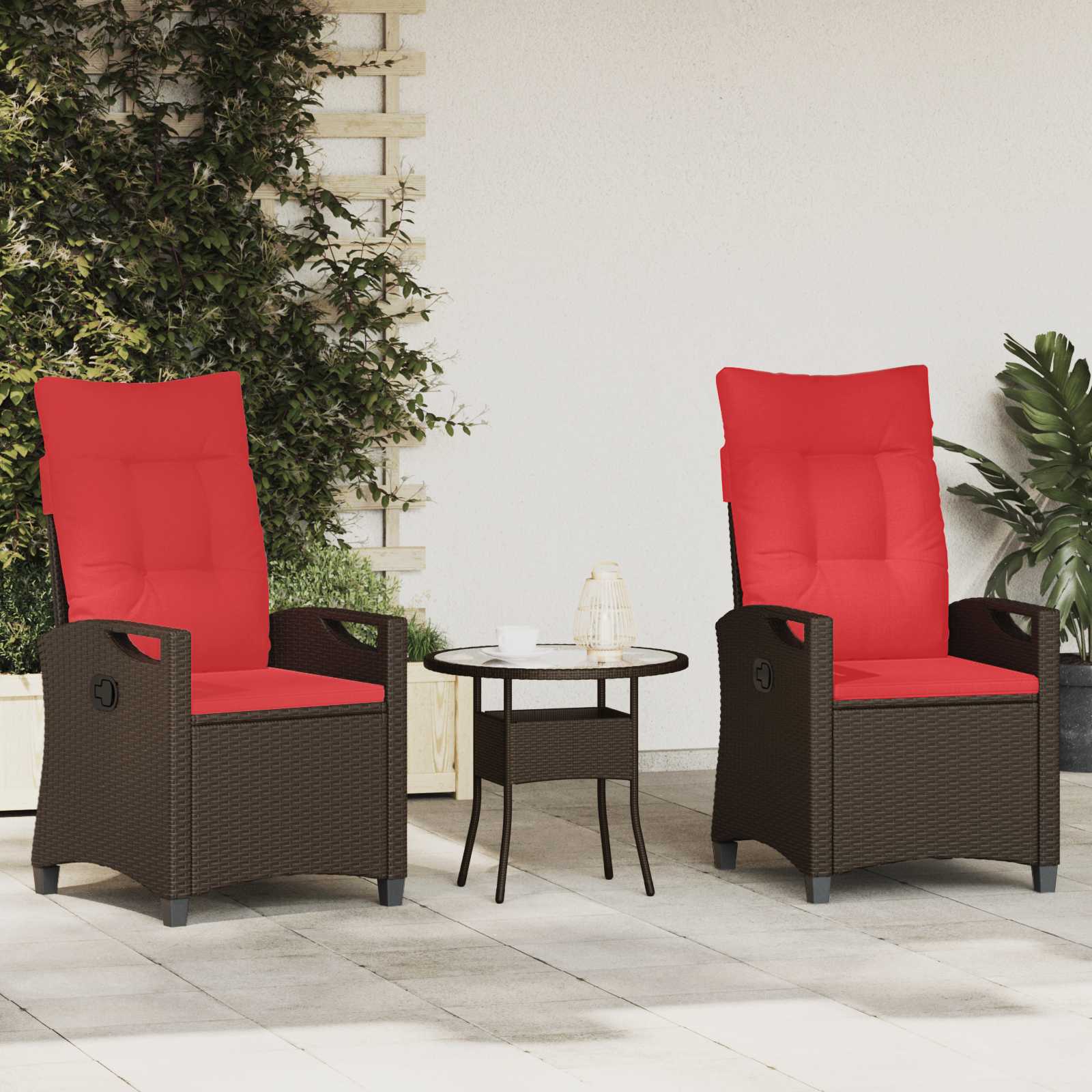 Gartenstuhl 2 pcs Schwarz 56 x 64 x 94 cm Stahl und Polyester