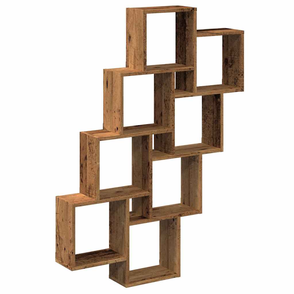 Würfelregal Weiß 90x15x119 cm Holzwerkstoff