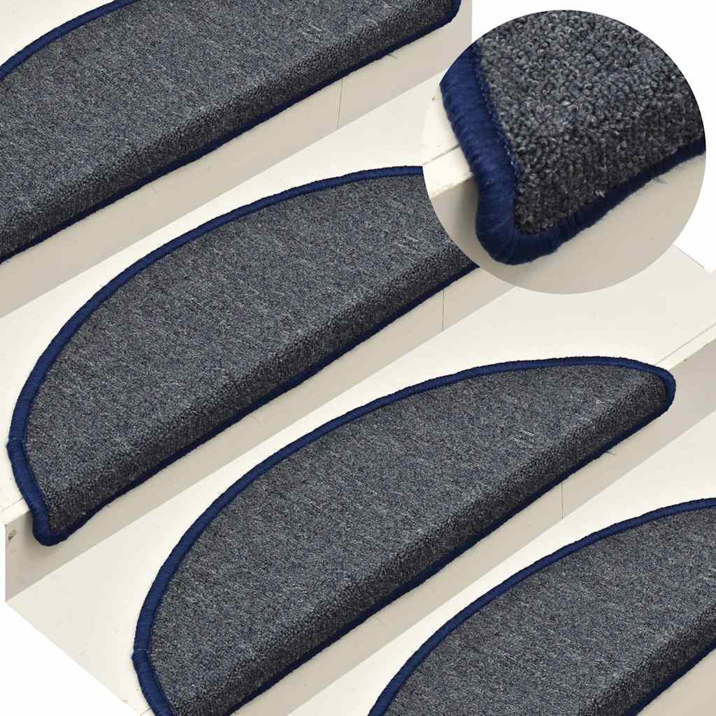 Stufenmatten 15 Stk. 56x17x3 cm Anthrazit Halbrund