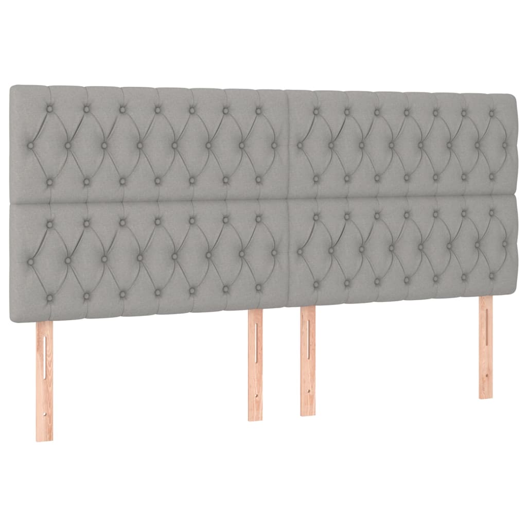 Kopfteil Hellgrau 80x7x118/128 cm Stoff