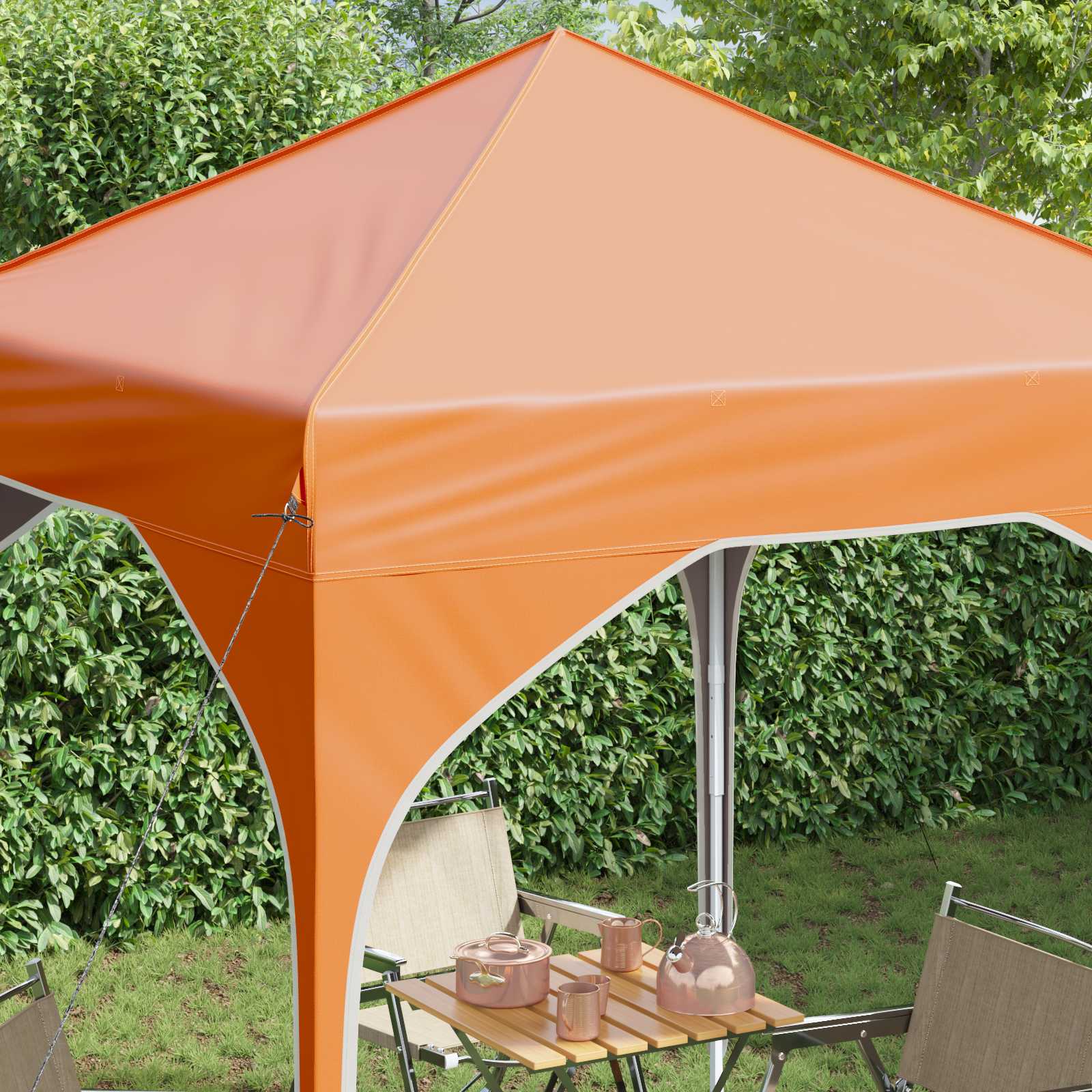 Pop-up Partyzelt 194 x 194 x 245 cm Creme
