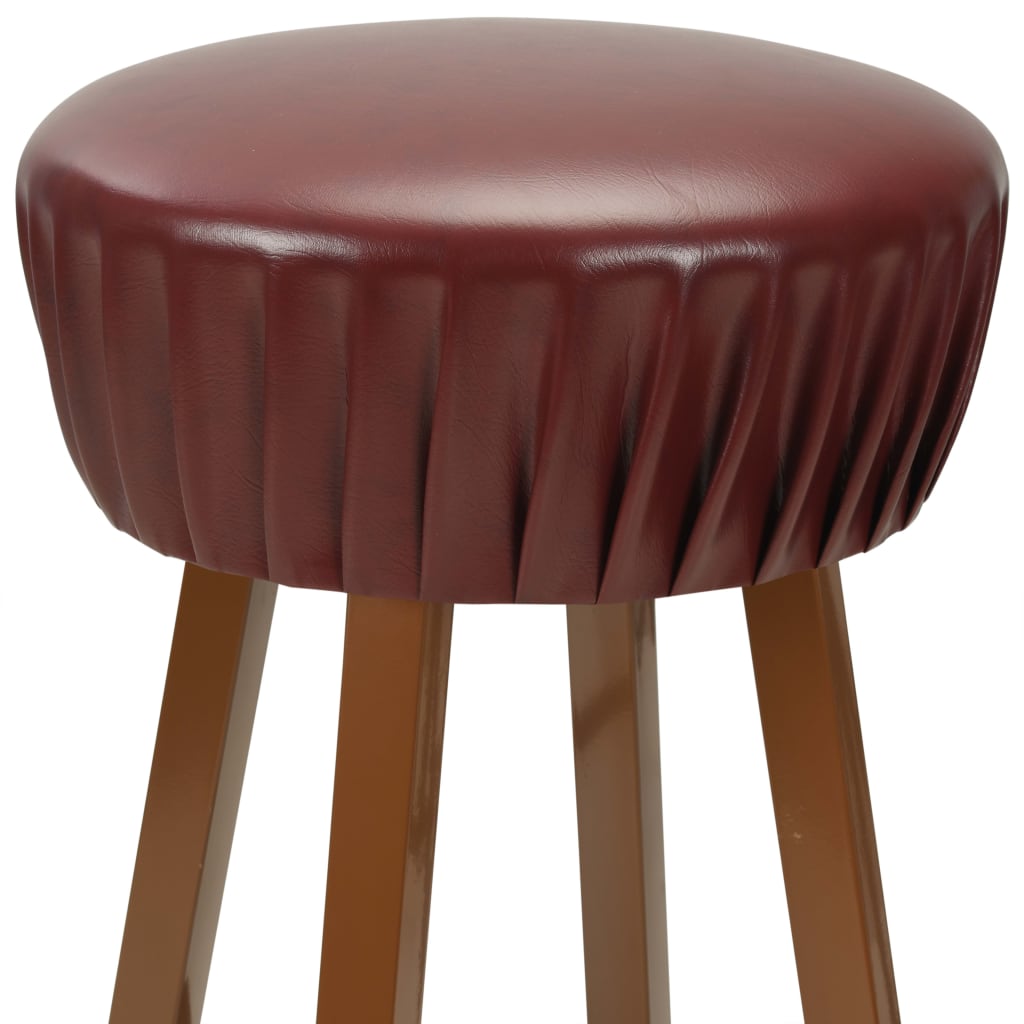 Barhocker 2 Stk. Schwarz Kunstleder