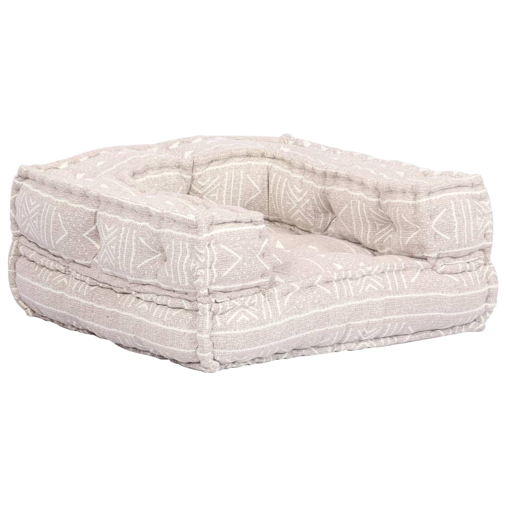 2-Sitzer Modularer Pouf Patchwork Stoff