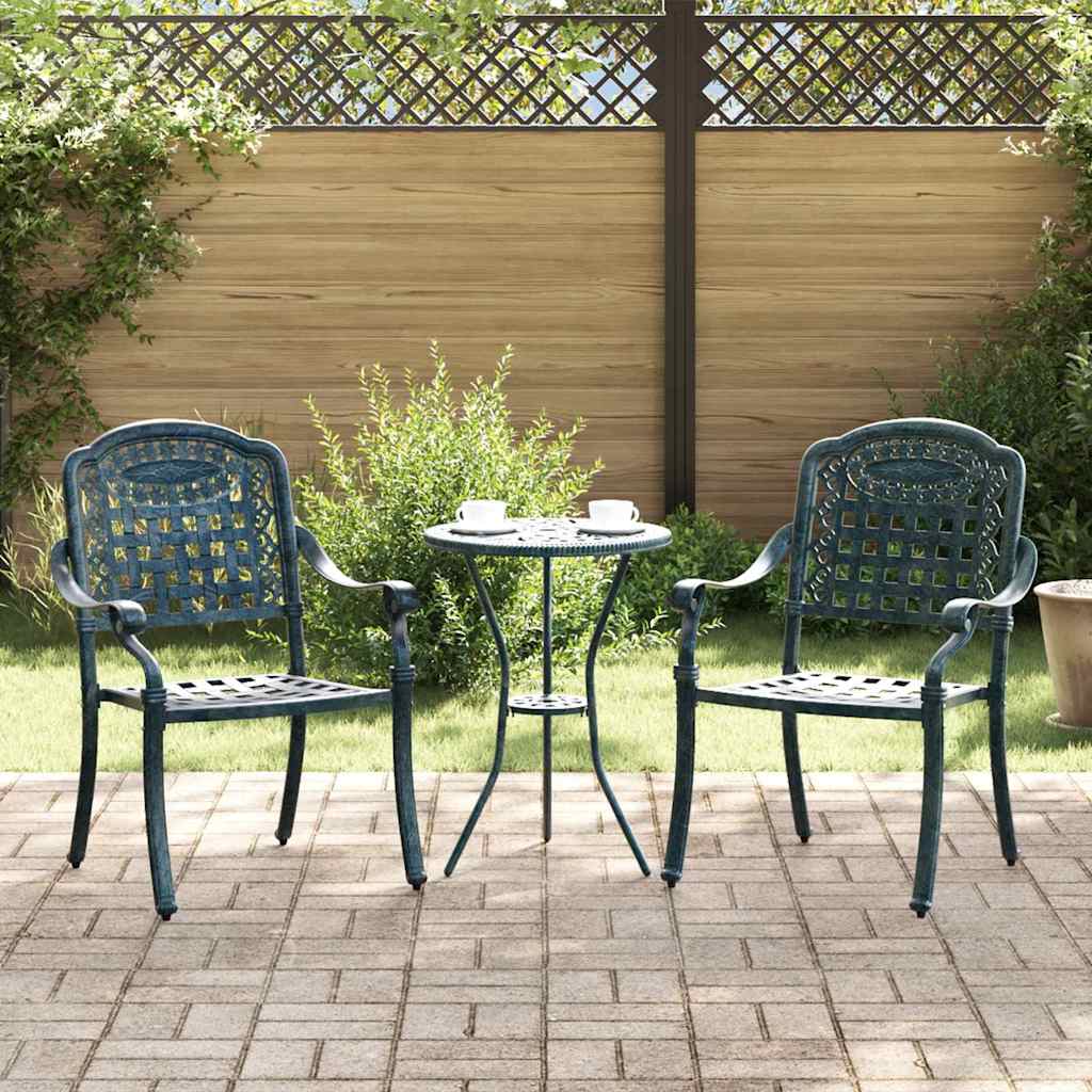 Gartenstuhl 2 pcs Bronze 55 x 56,5 x 91cm Aluminium