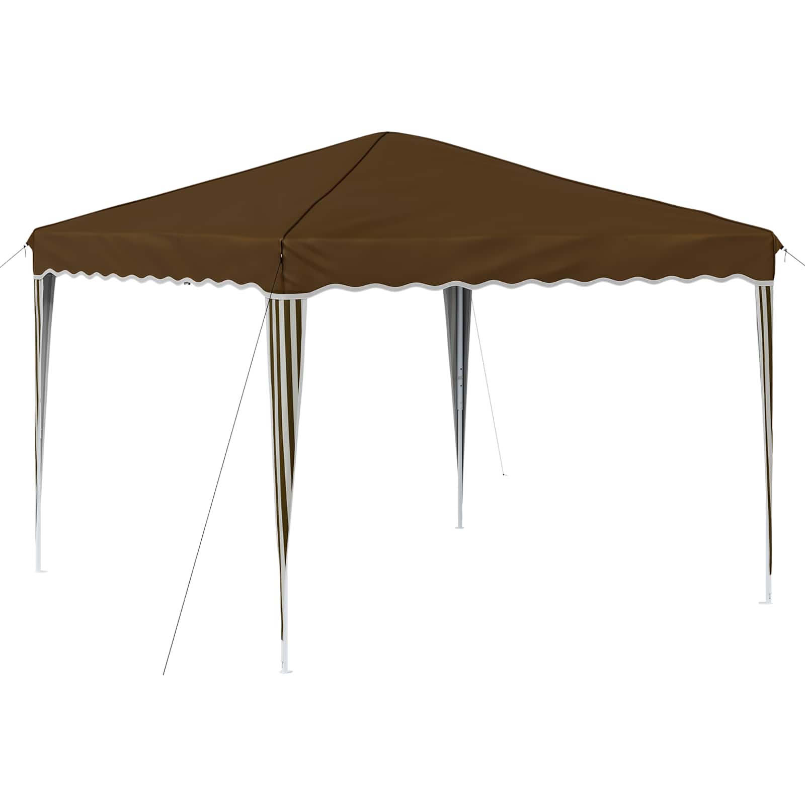 Pop-up Partyzelt 288 x 288 x 245 cm Creme Oxford-Stoff