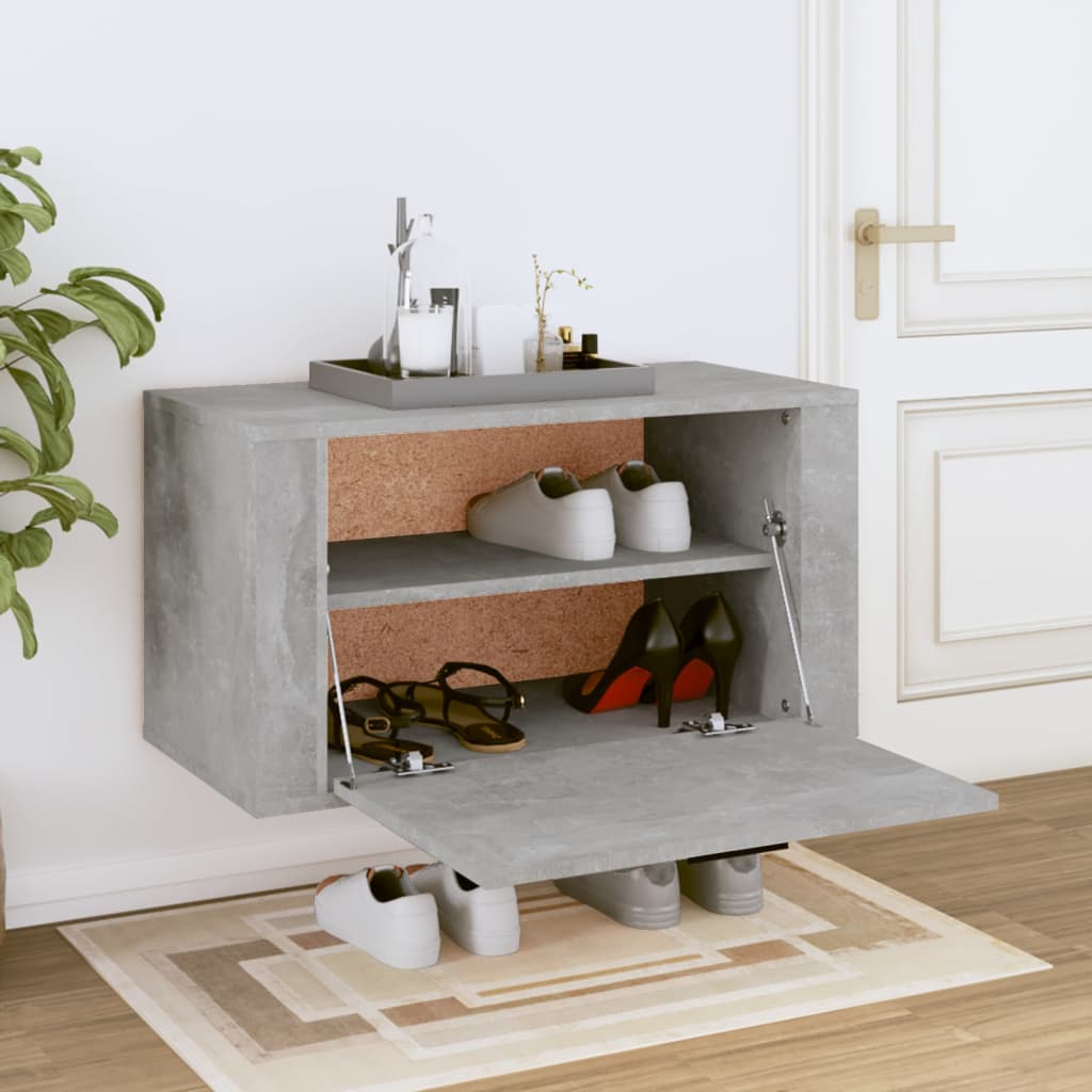 Wand-Schuhschrank Weiß 70x35x38 cm Holzwerkstoff