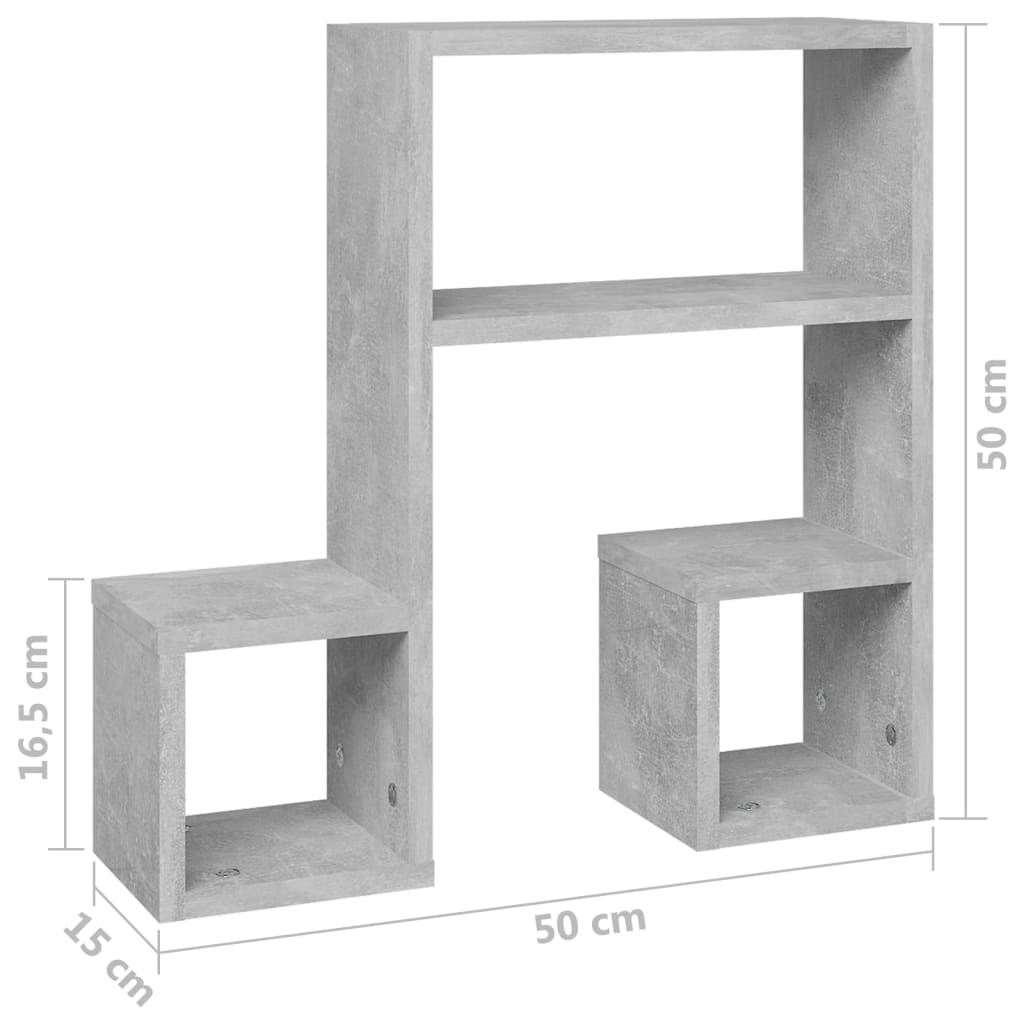 Wandregale 2 Stk. Weiß 50x15x50 cm Holzwerkstoff