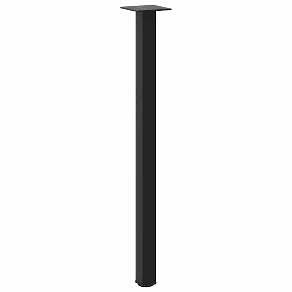 Bartischbeine 4 Stk. Schwarz 100-102 cm Stahl